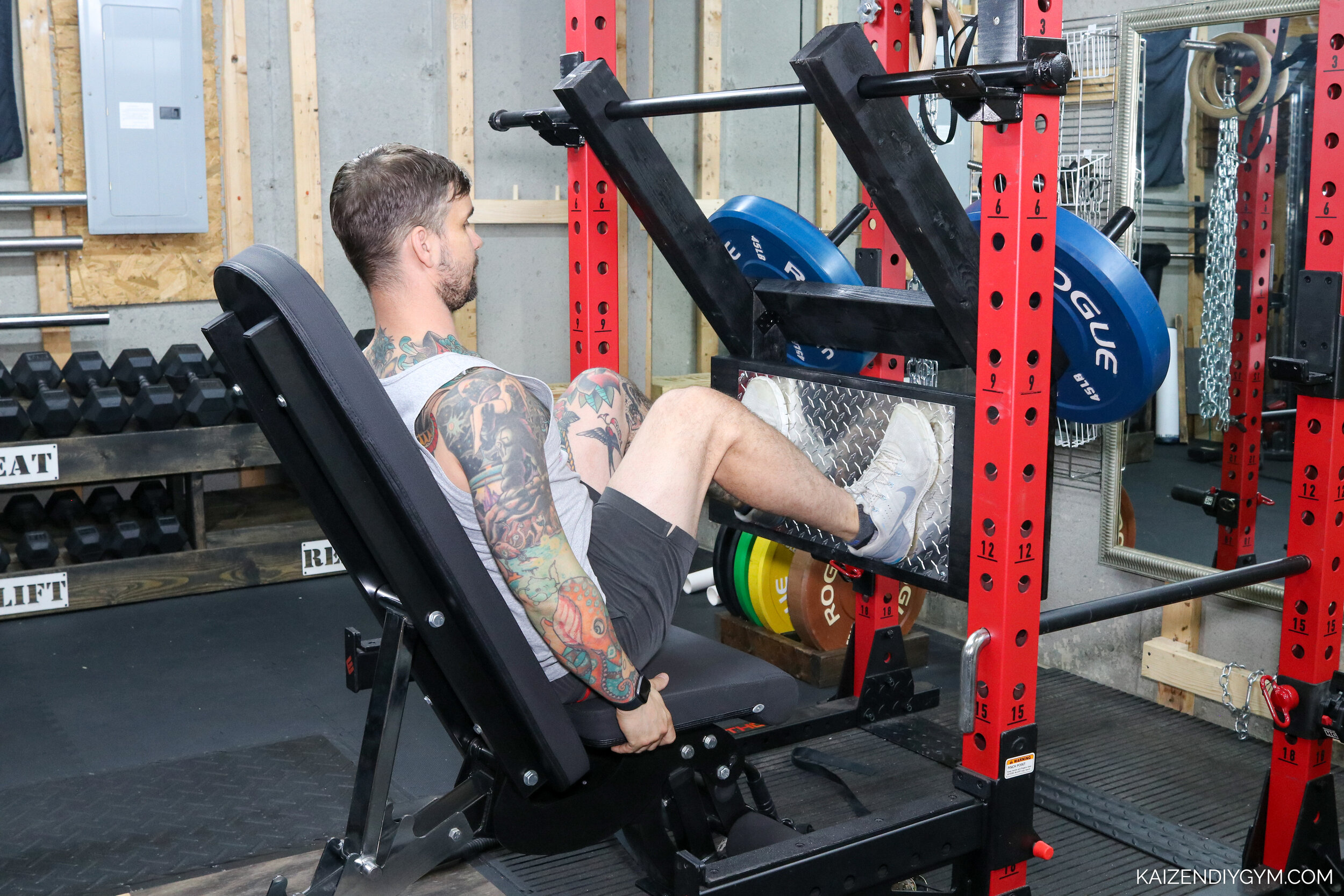 Diy Leg Press Attachment For Power Rack Kaizen Gym