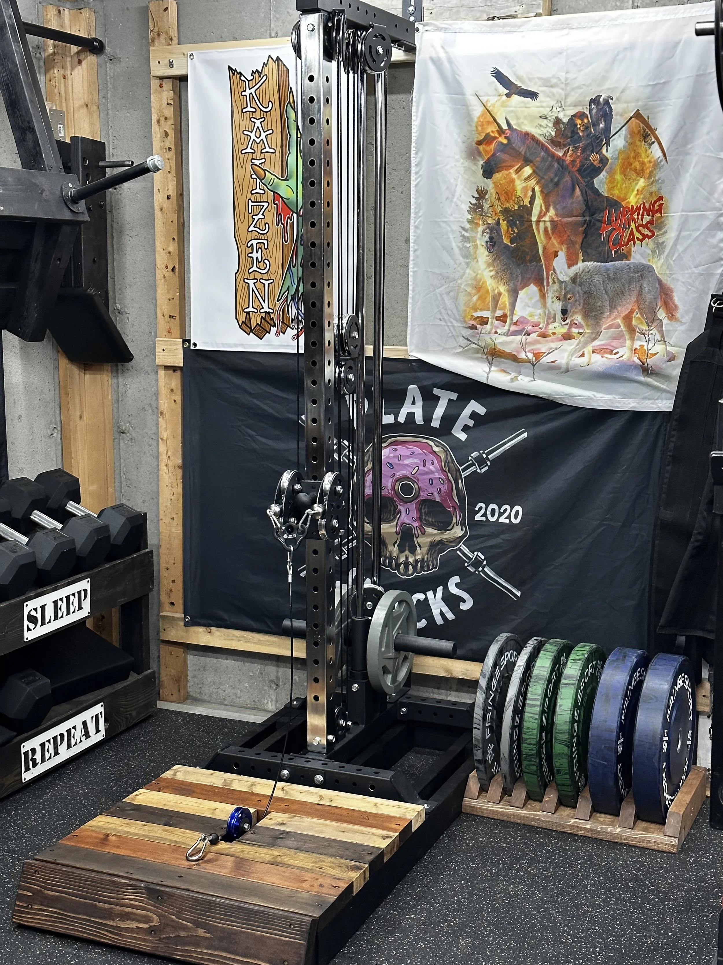 HOT Titan Fitness Wall Mounted Cable Tower Titan Fitness Wall