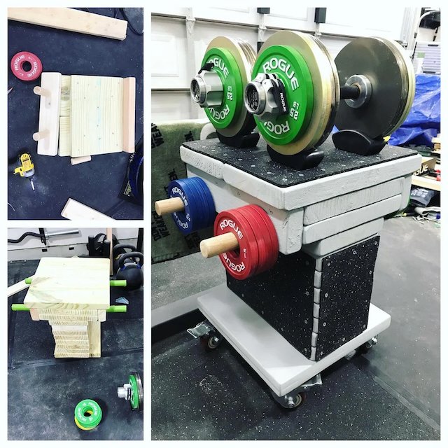 Diy adjustable dumbbell stand hot sale