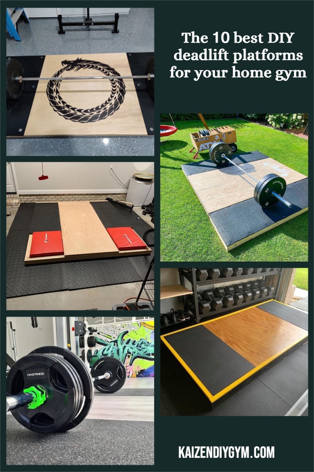 4' x 8' Heavy-Duty Rubber Deadlift Mat, Olympic Weightlifting