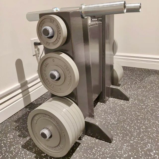 thumbnail image 2 of Heavy Duty Dumbbell Rack - Cast Iron Vertical Weight Storage For Home Gym Space Saving 2 of 6