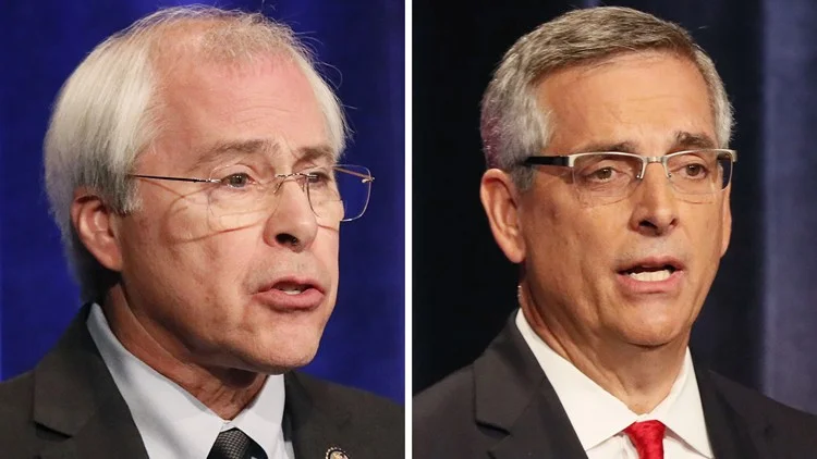 Democrat John Barrow and Republican Brad Raffensperger