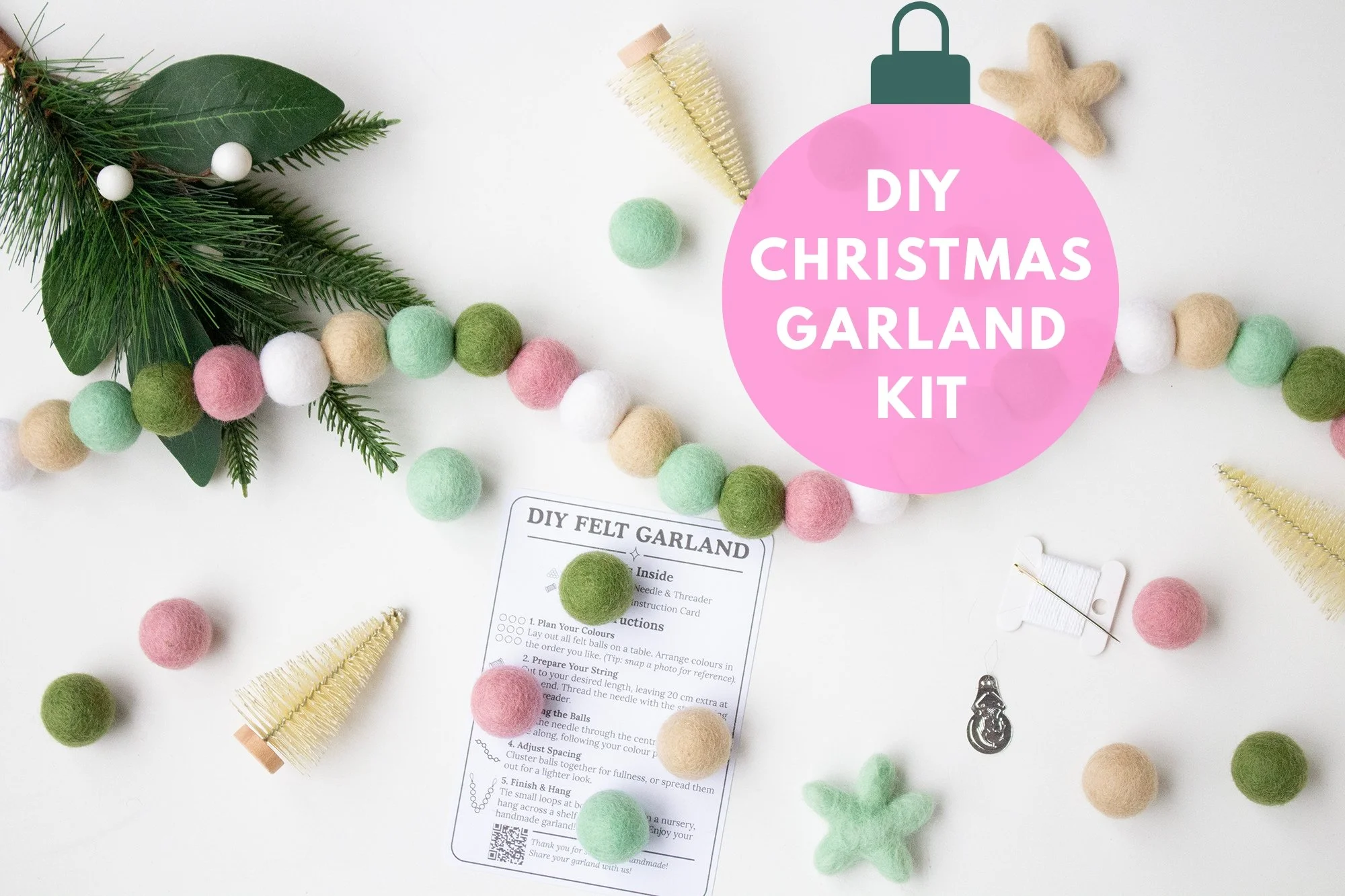 DIY Garland Kit - Pastel Christmas