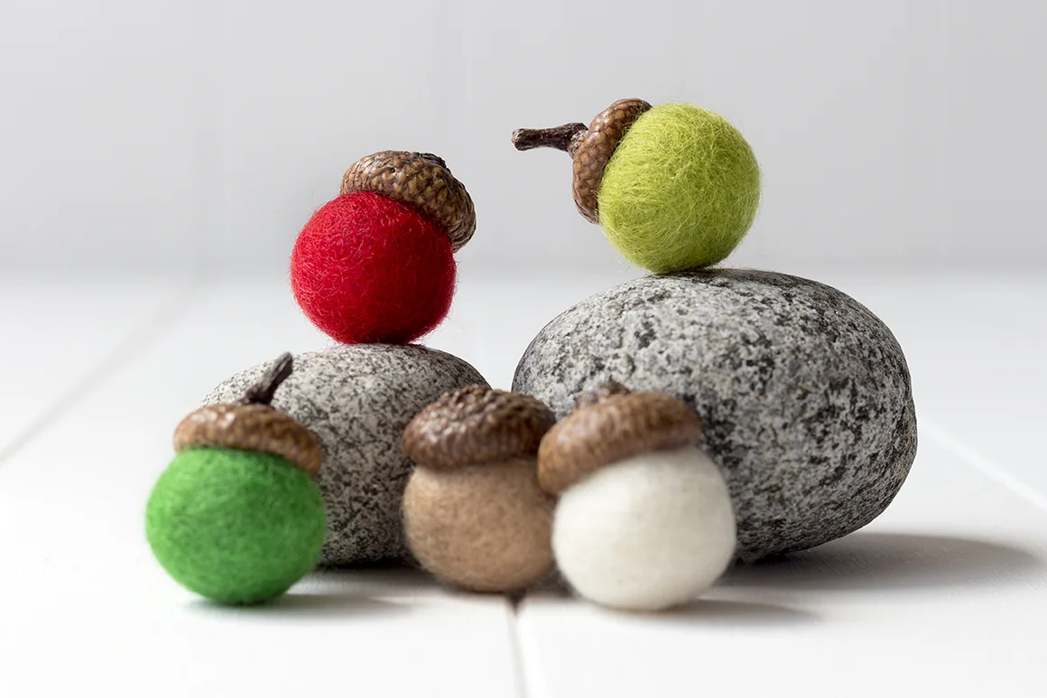 Christmas Felted Acorns