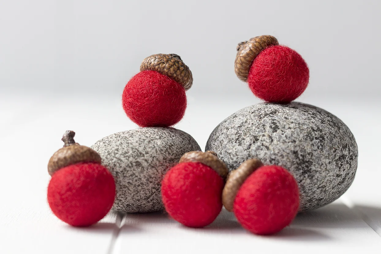 Christmas Felted Acorns