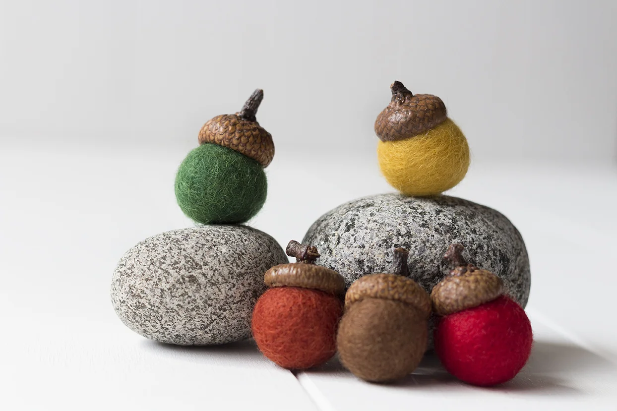 Christmas Felted Acorns