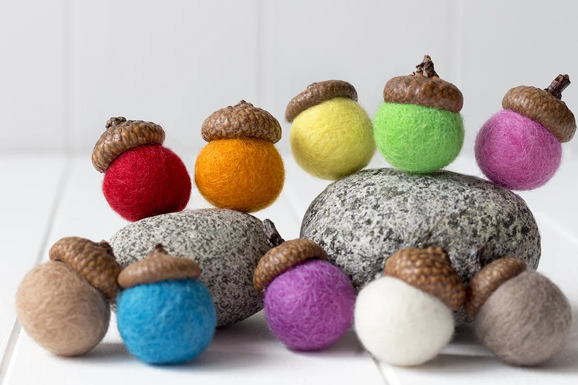 Christmas Felted Acorns