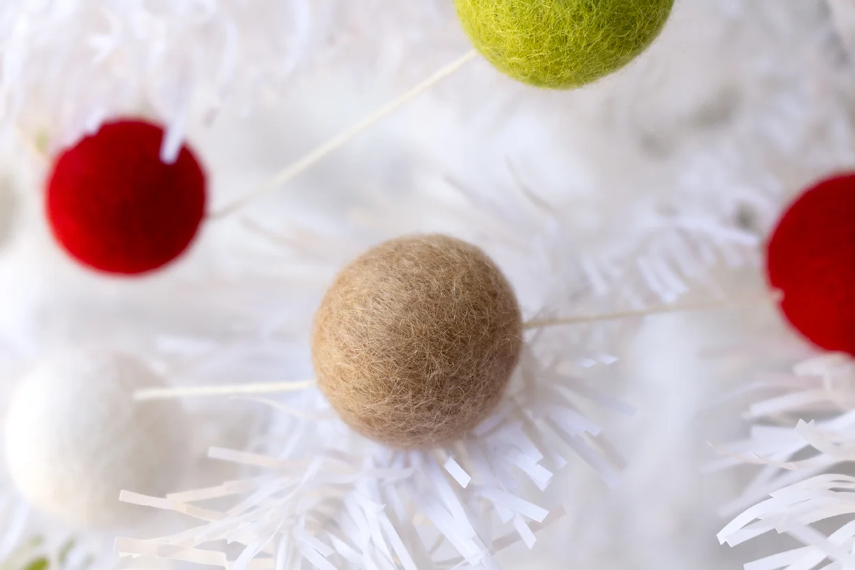 Jolly Christmas Felt Ball Garland