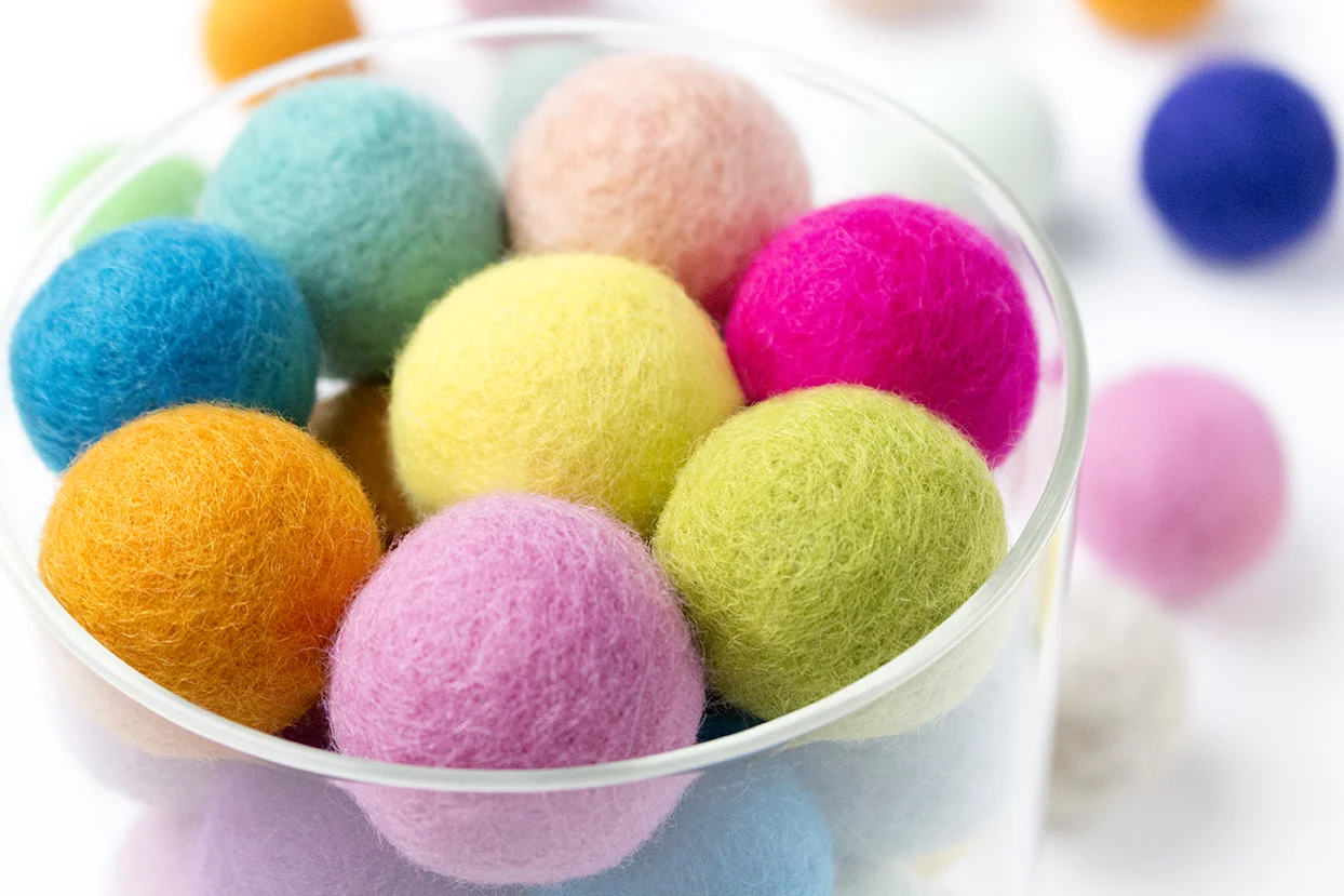 3cm Multicolor Wool Felt Ball