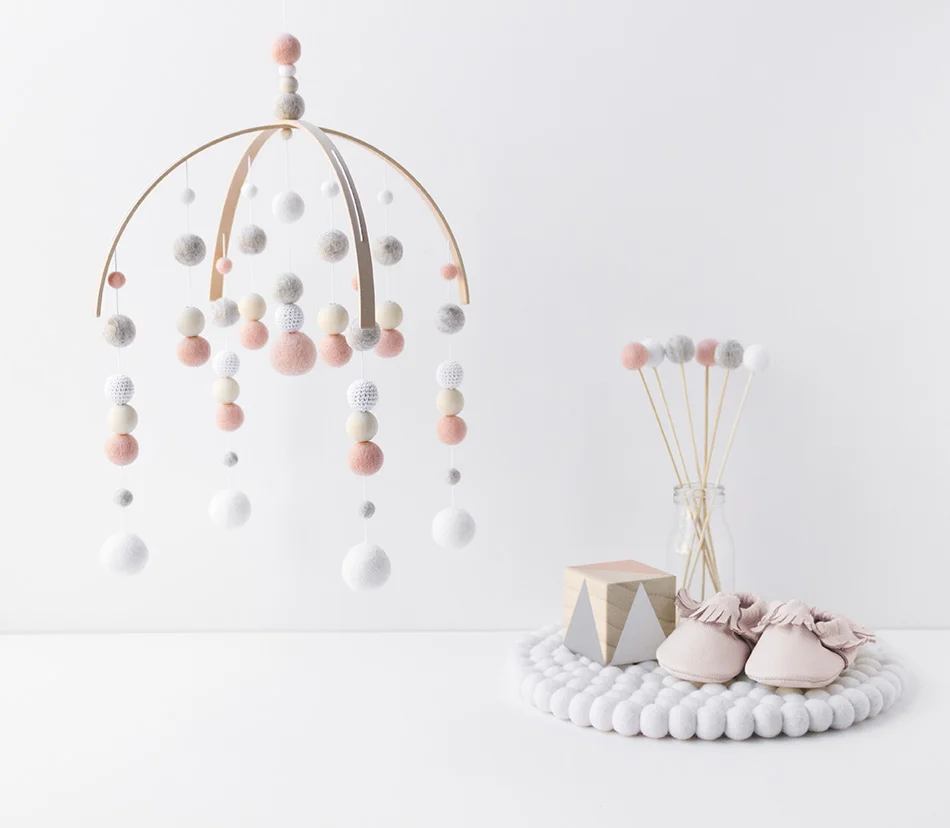 Felt Ball Baby Mobile Australia Felt Nursery Mobile The Felting Dorcas