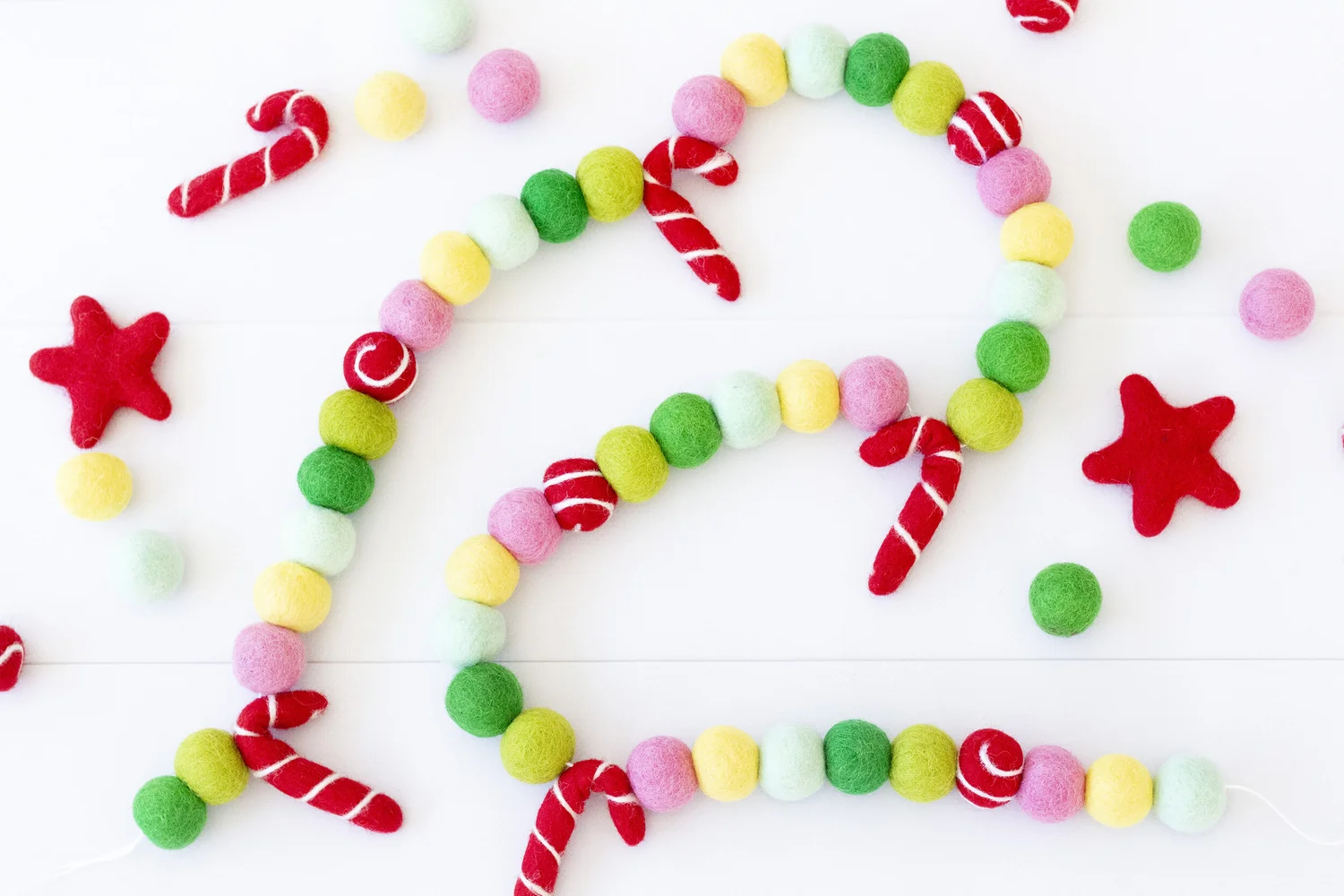 Candy Cane Christmas mantel Garland