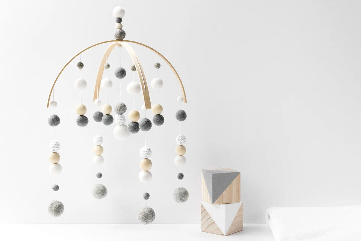 Felt Ball Baby Mobile Australia Felt Nursery Mobile The Felting Dorcas