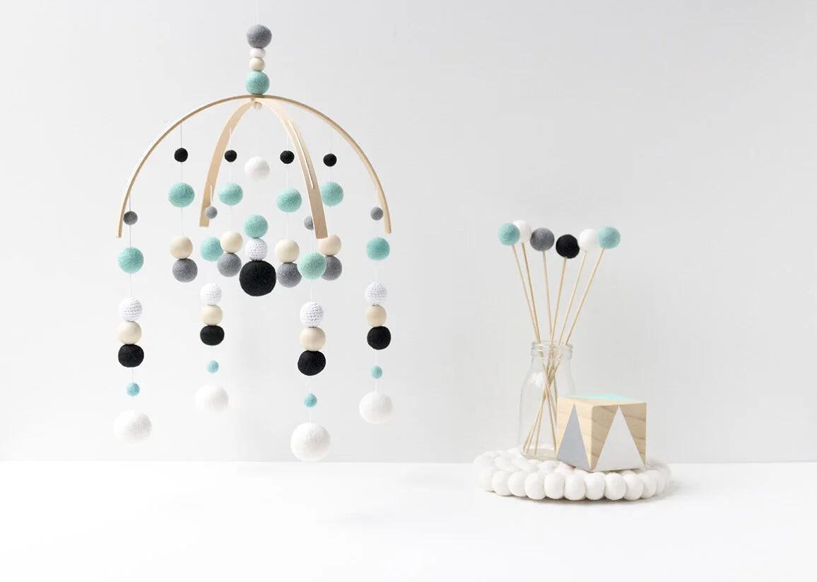 Felt Ball Baby Mobile Australia Felt Nursery Mobile The Felting Dorcas
