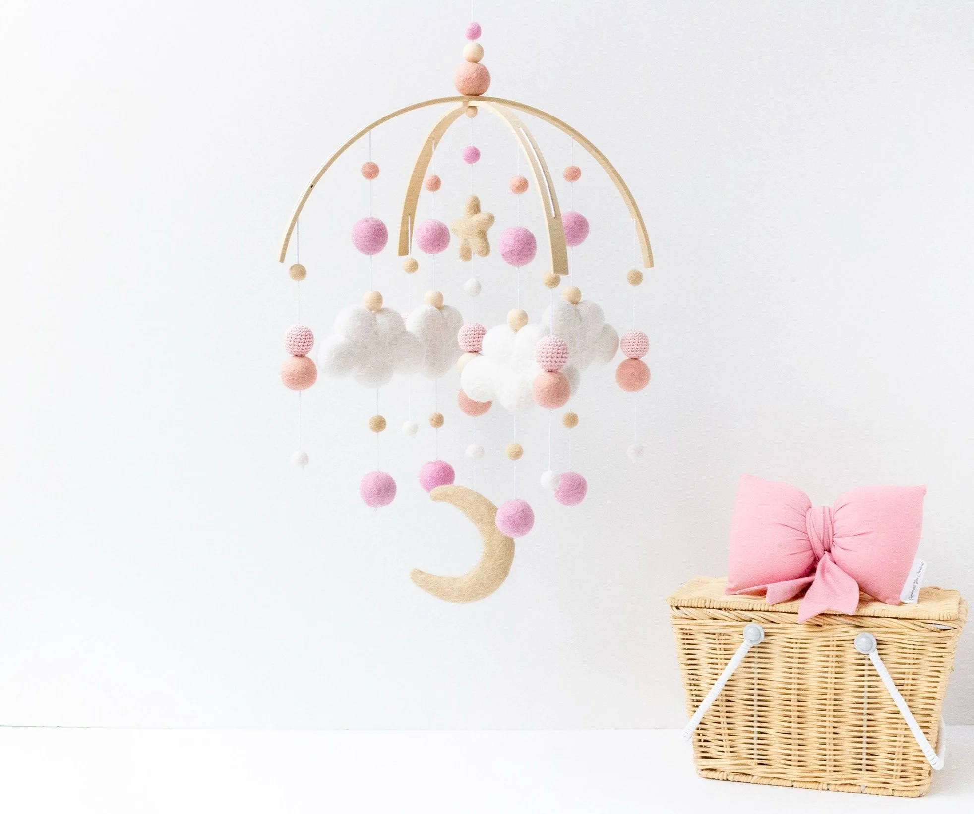 Pink and Blush Girl Baby Mobile