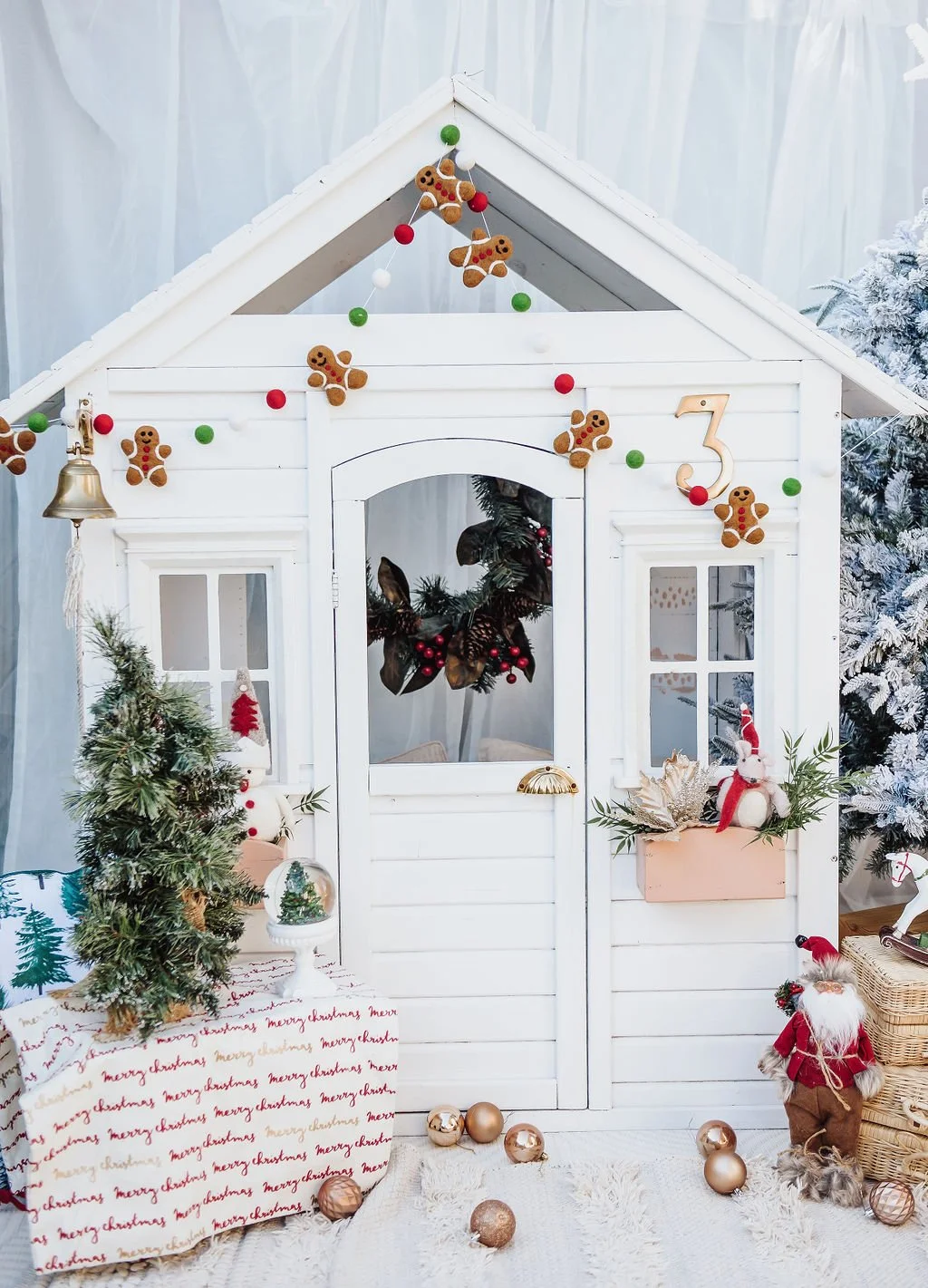 Gingerbread Man Christmas Mantel Garland