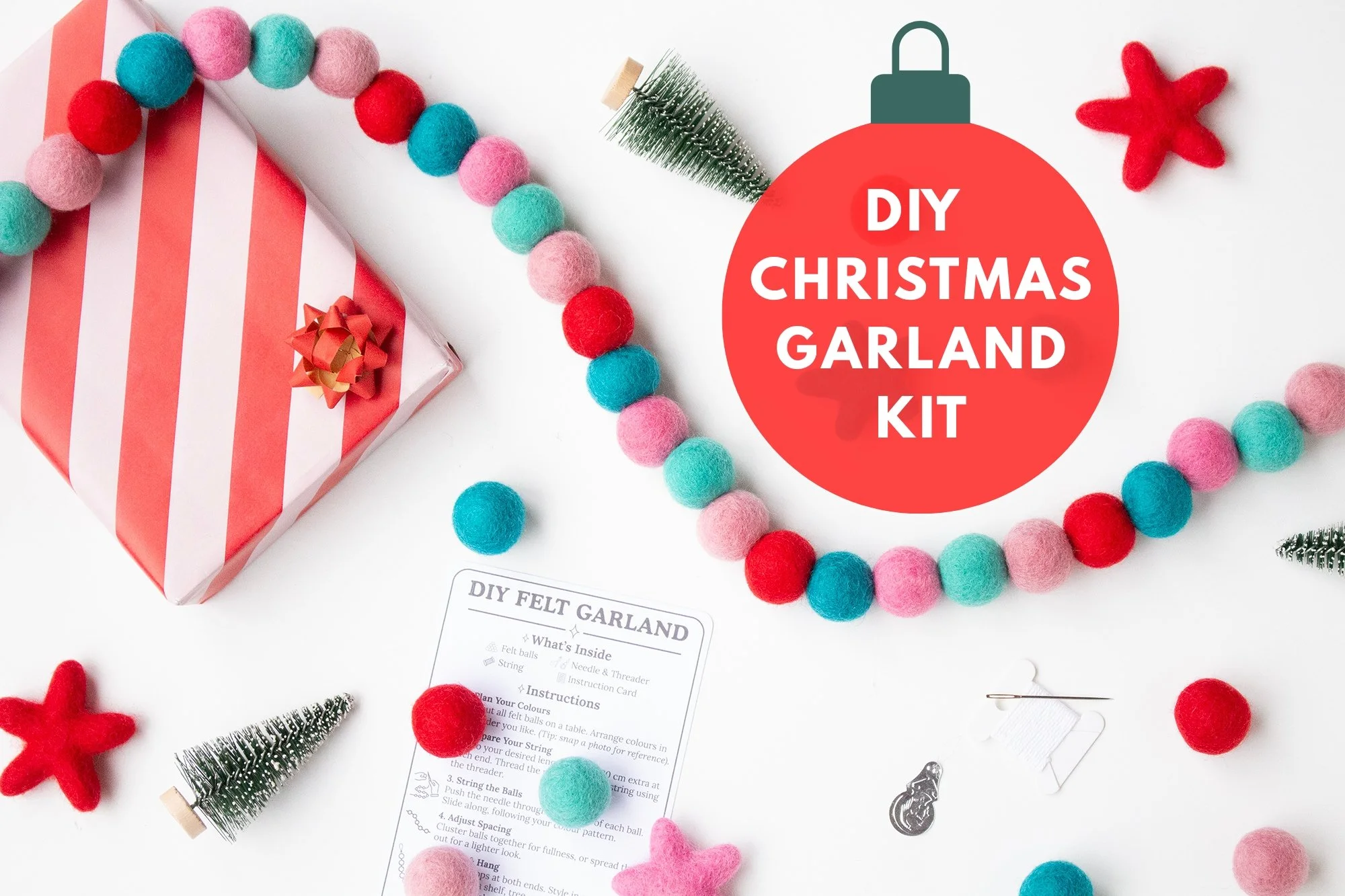 DIY Garland Kit - Candy Cane Christmas
