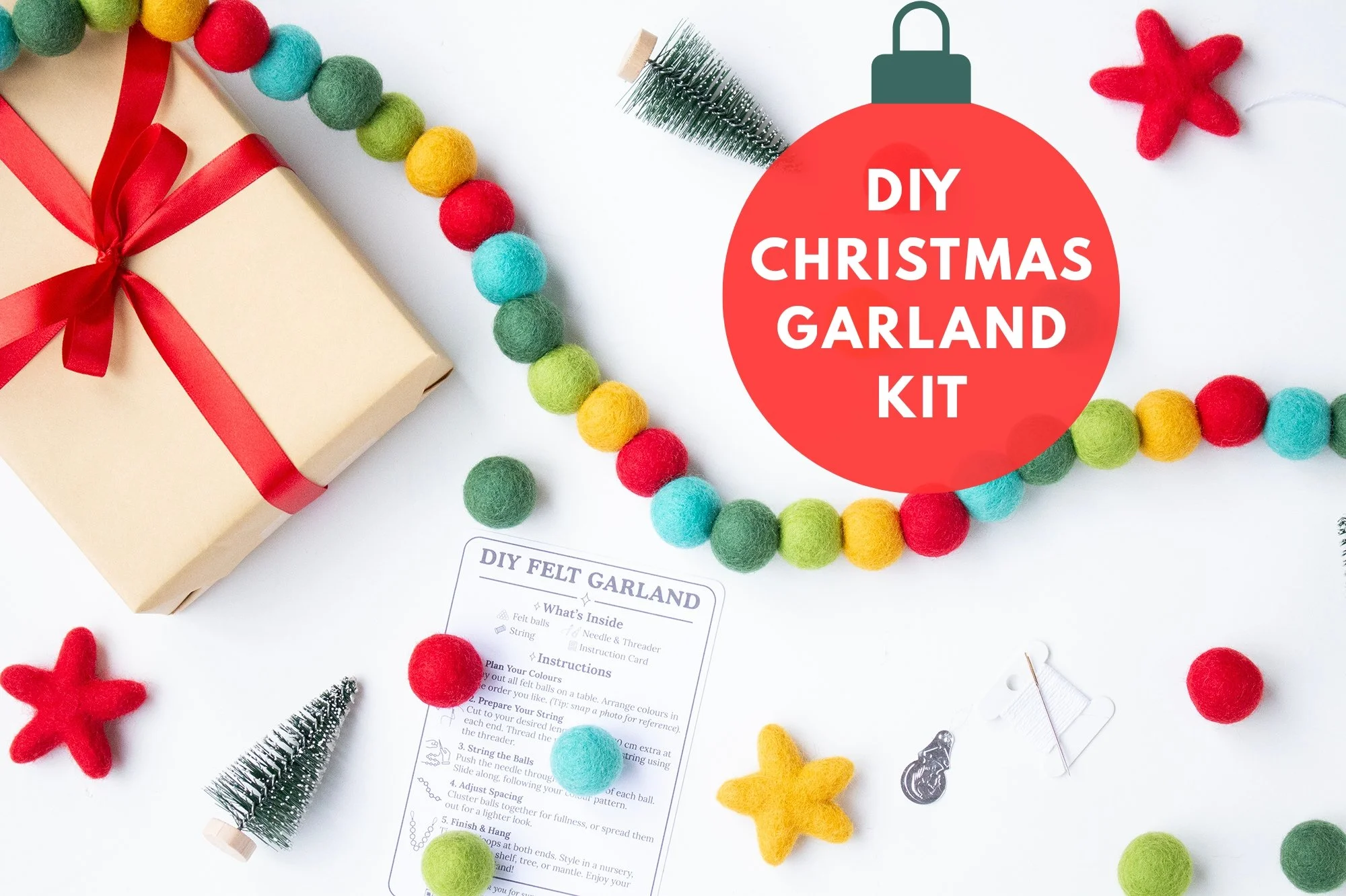 DIY Garland Kit - Merry Bright Christmas