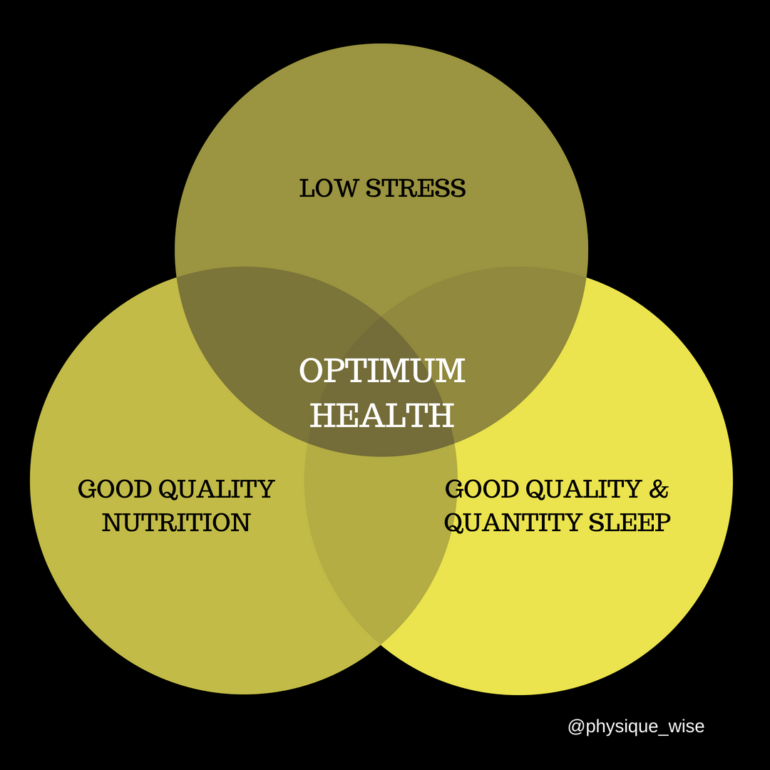 The positive interaction of nutrition, sleep and stress on health