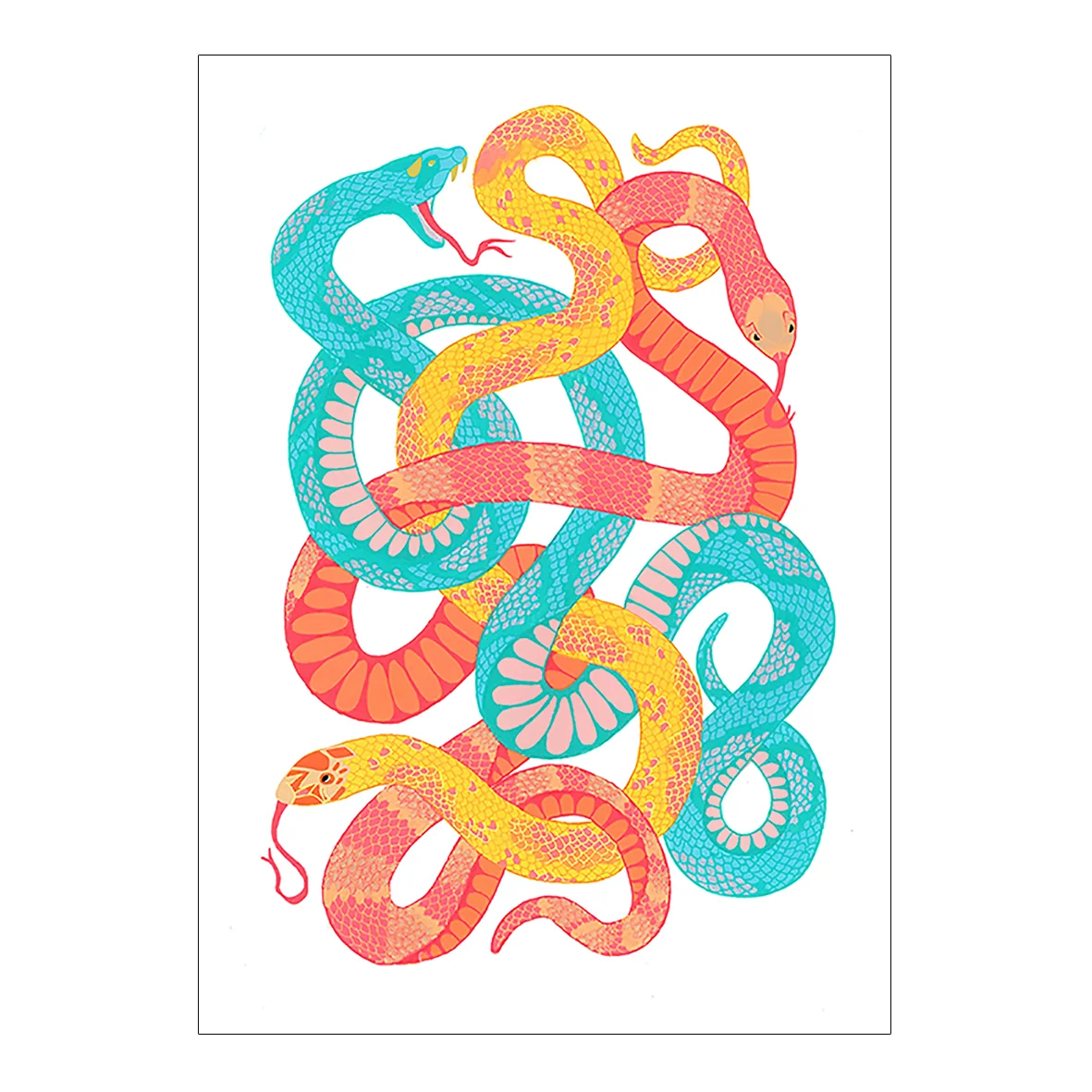 'Snakes 1' Limited edition A3 Archival print 