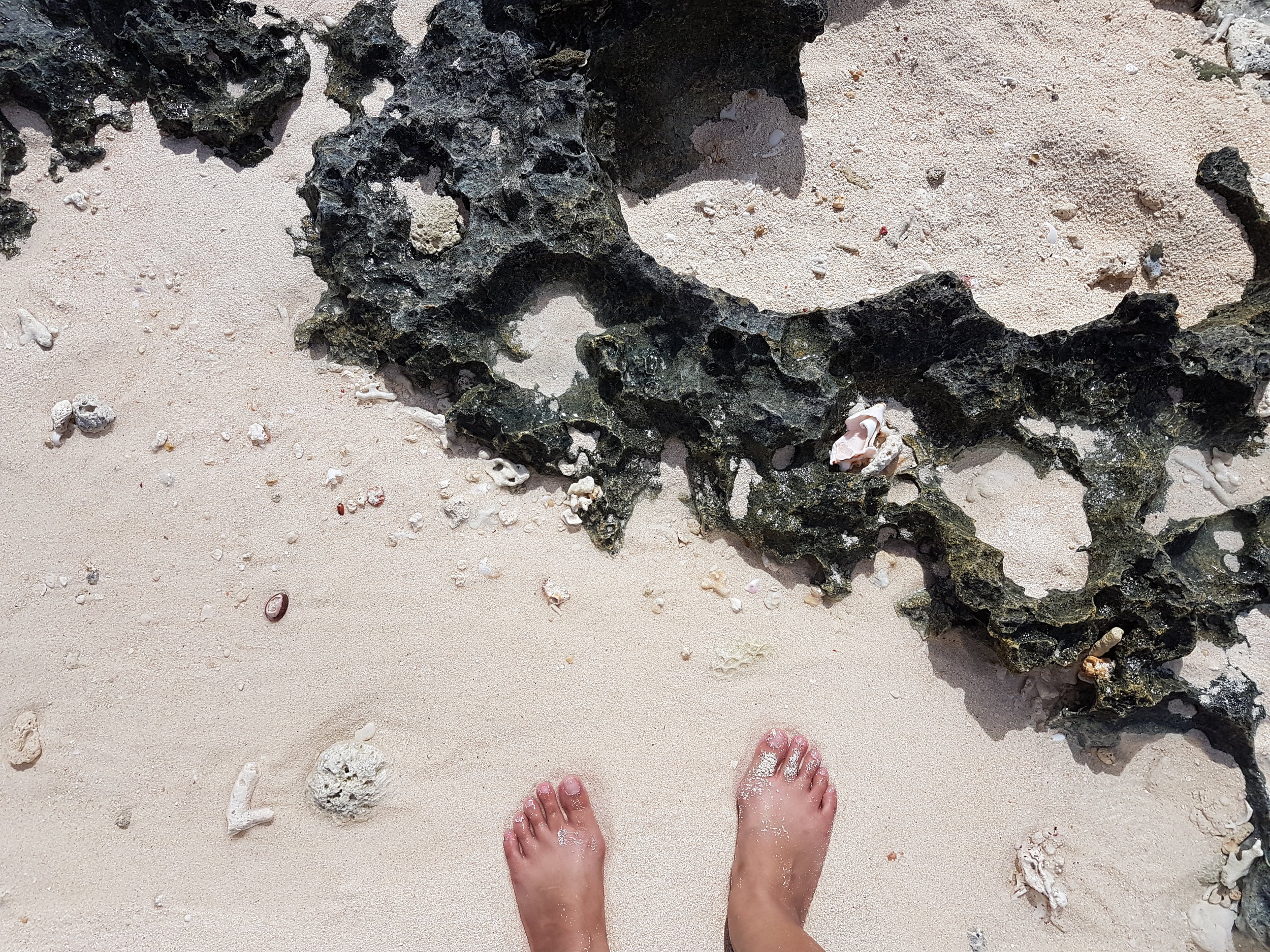 I never take photos of my feet but this is an exemption. The sand and rocks make my feet pretty okay (lol).