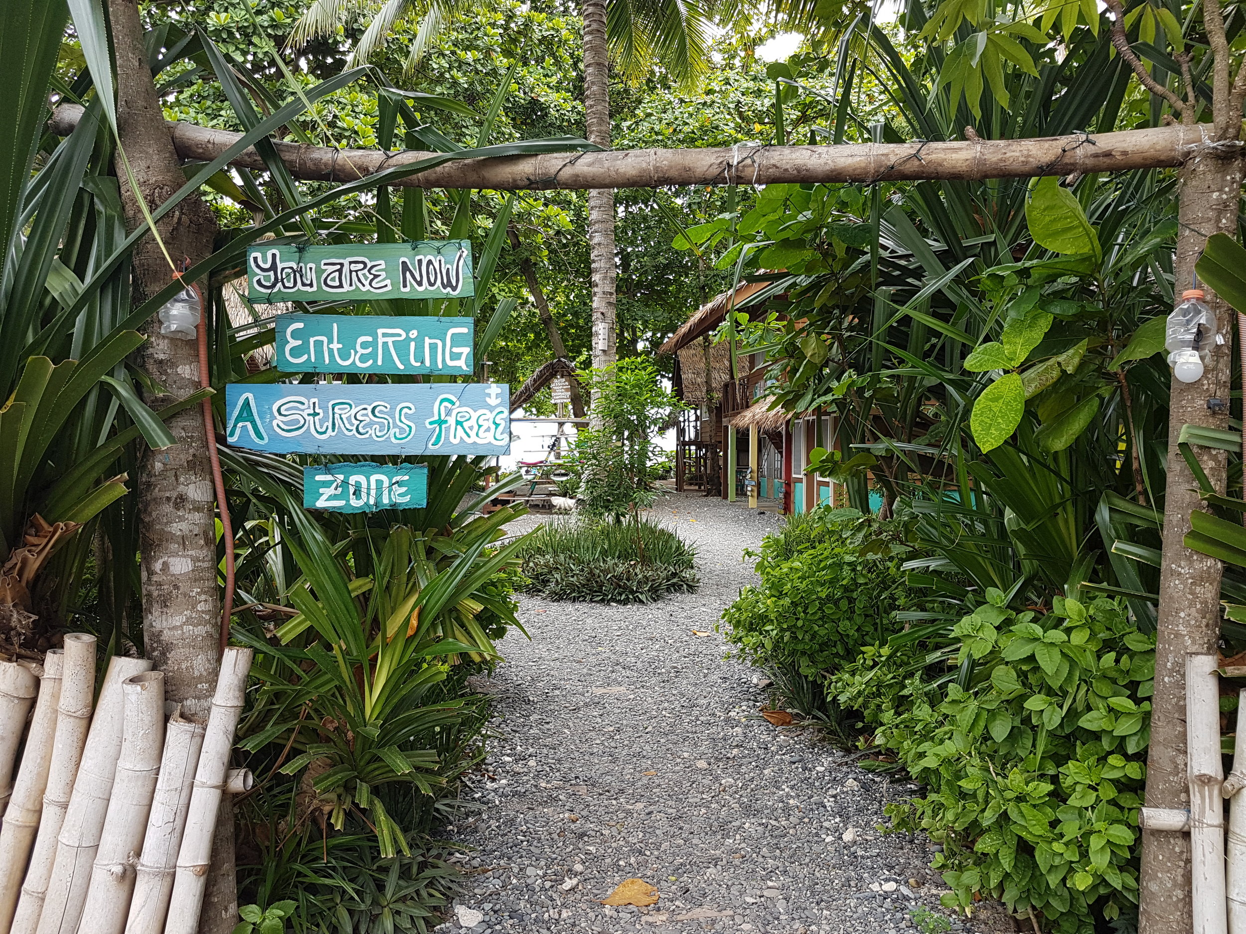 I think this sign says it all. Welcome to the stress-free side of Davao Oriental.