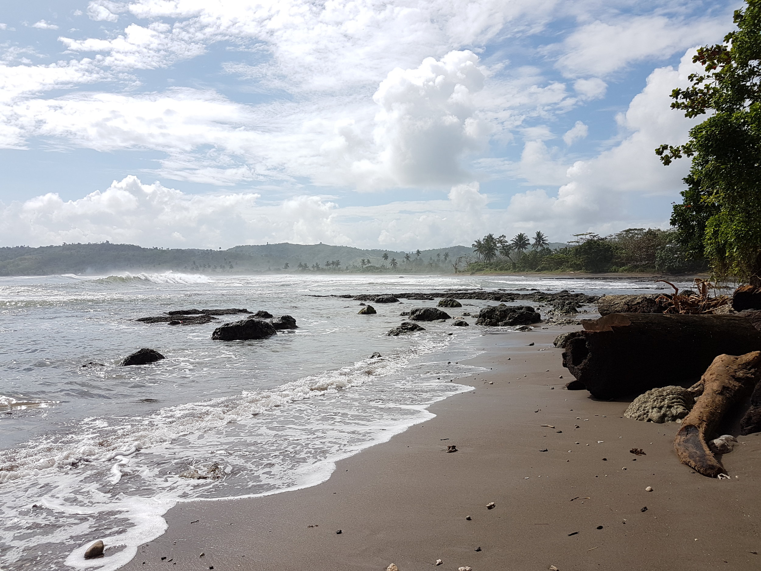 A drive on the coastal roads meant seeing different kinds of beaches like this one between Baganga and Cateel where instead of sand, it was pure flat reef as the bottom.