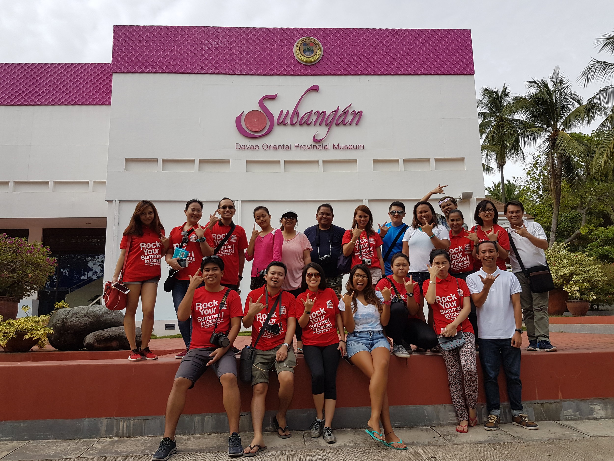 The mandatory group photo outside the museum.