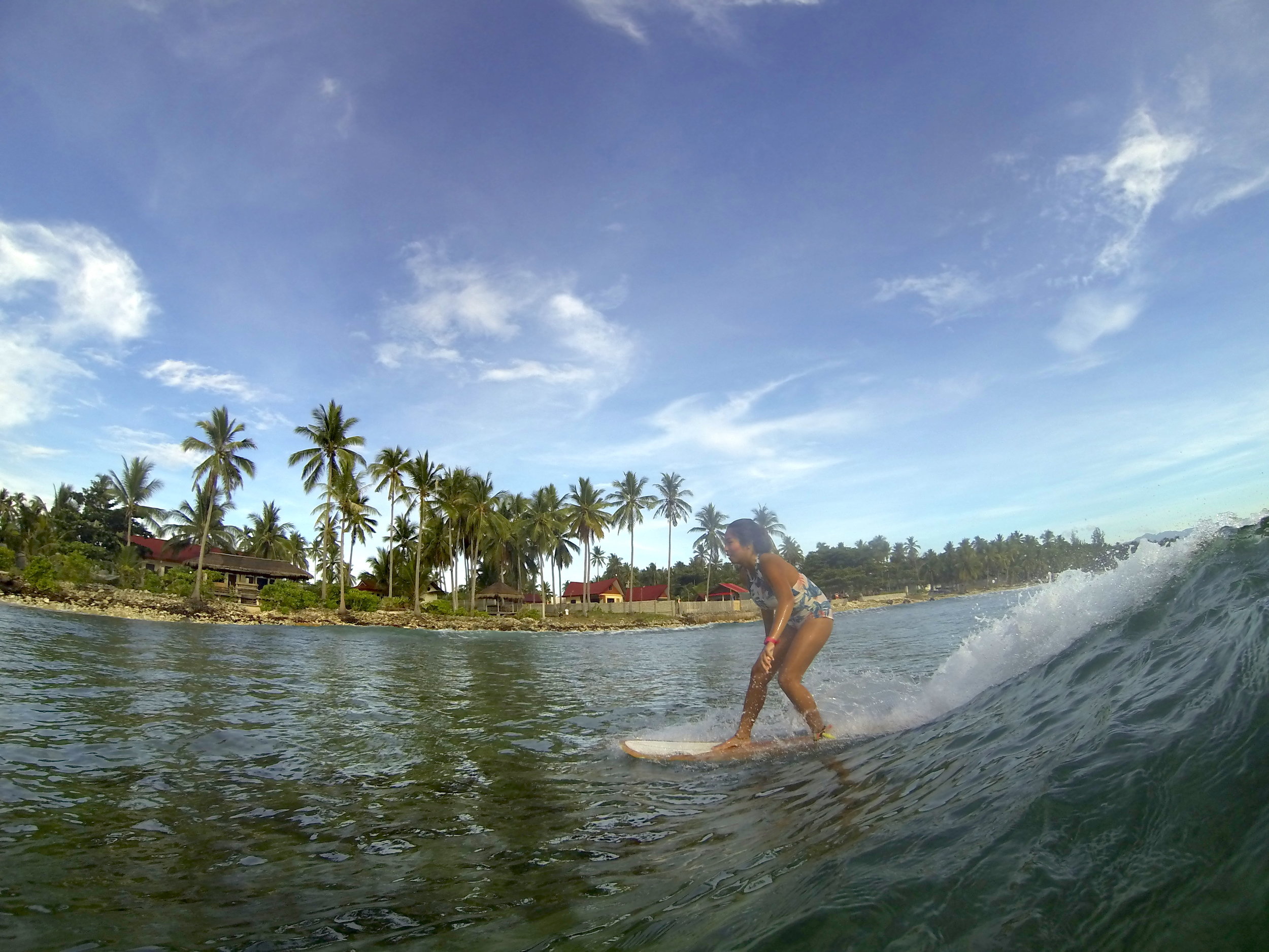 I still can’t imagine having music while surfing but I guess when the waves aren’t too messy and humongous, it would be fun! Photo by Dandan Consigna. What I'm wearing: Mermaid Catalogue