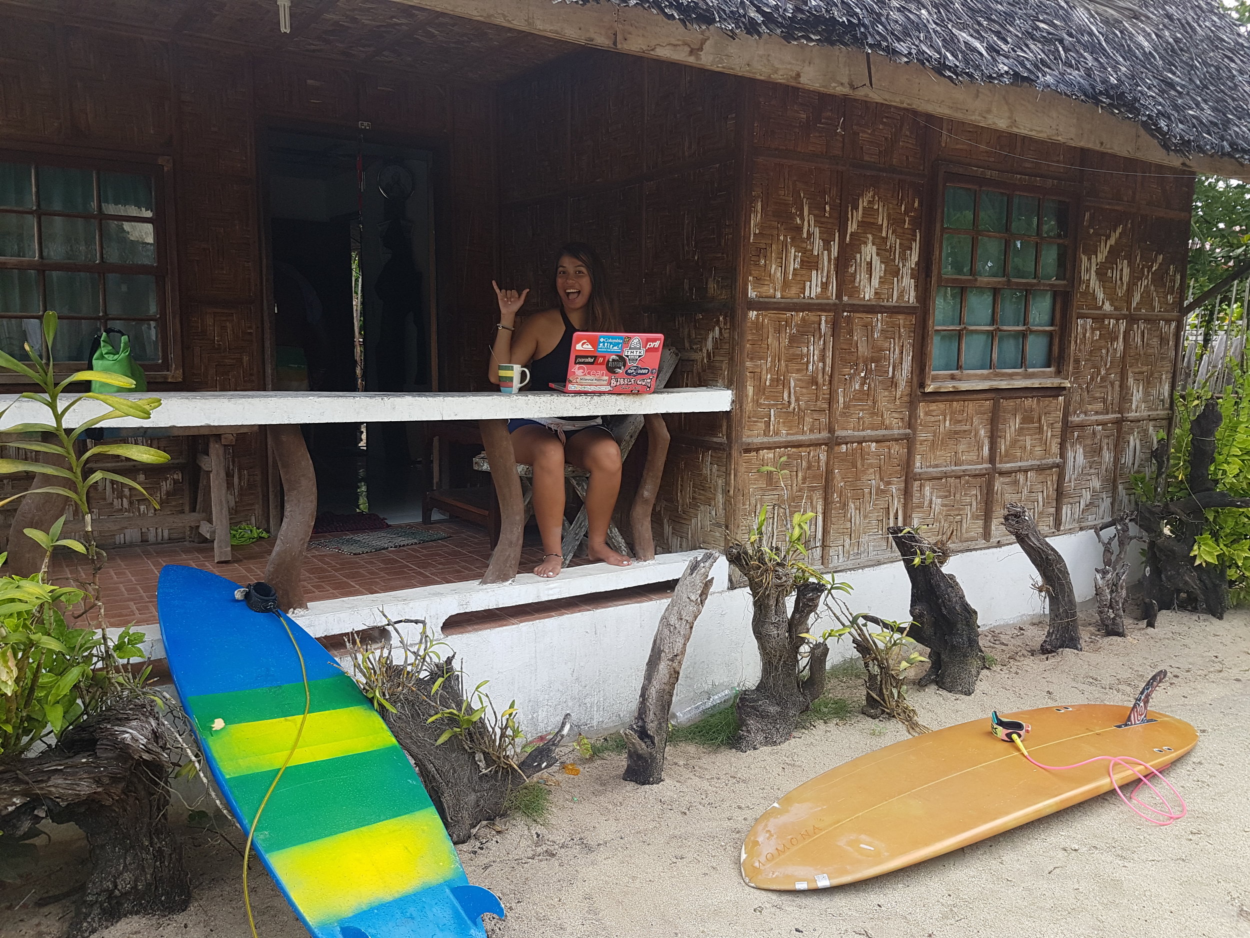 One of the upsides of remote work is that you can work anywhere. Taken in Siargao September 2017.