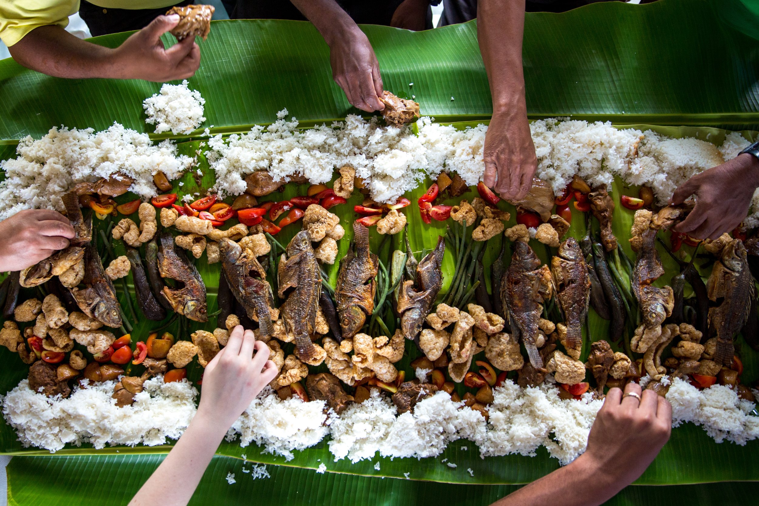 A kamayan feast which is everybody's favorite. Photo by Avel Chuklanov.