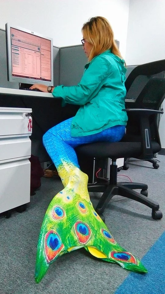 Mermaids have work too.