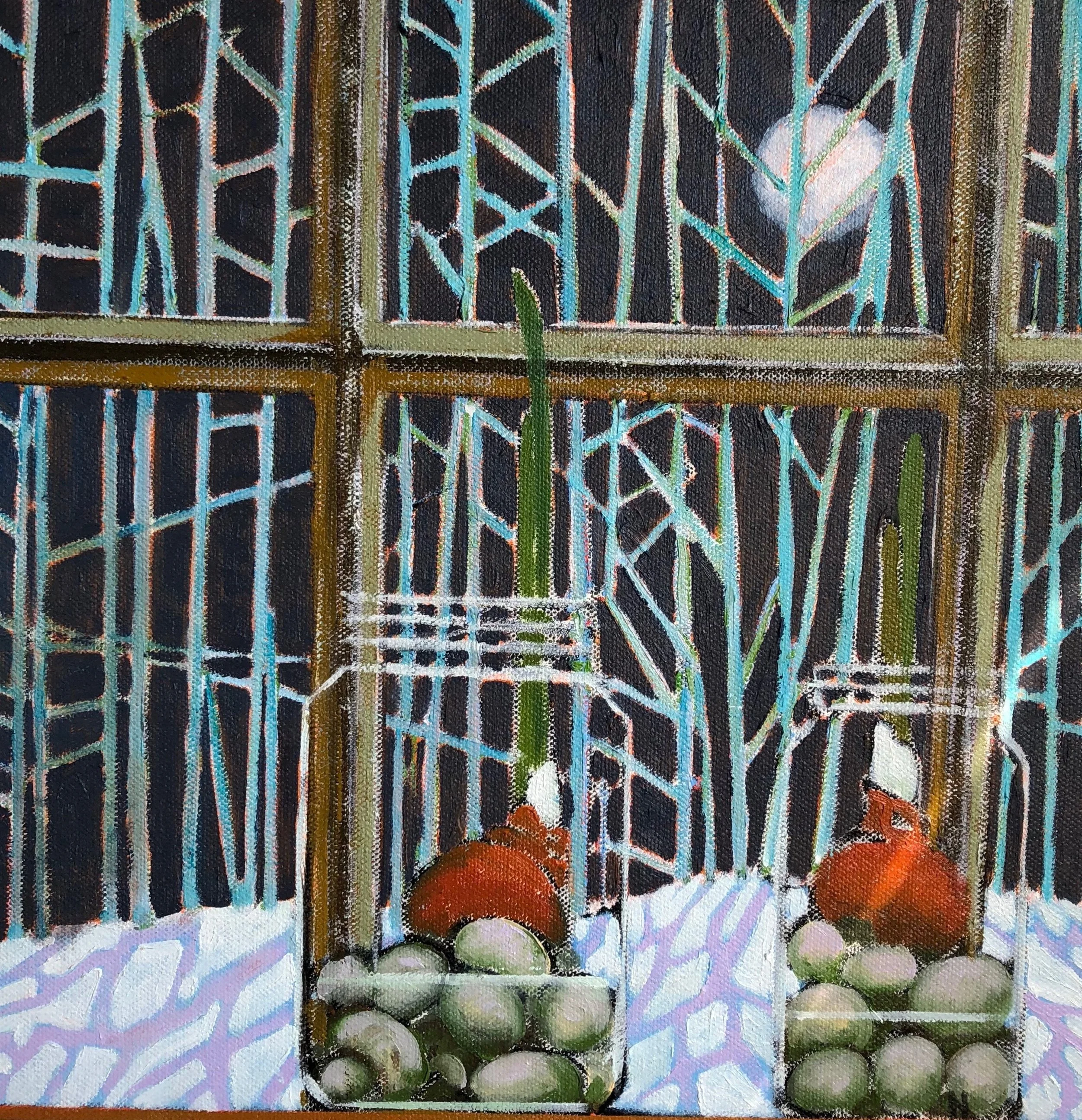 Bulbs at Night (12x12)