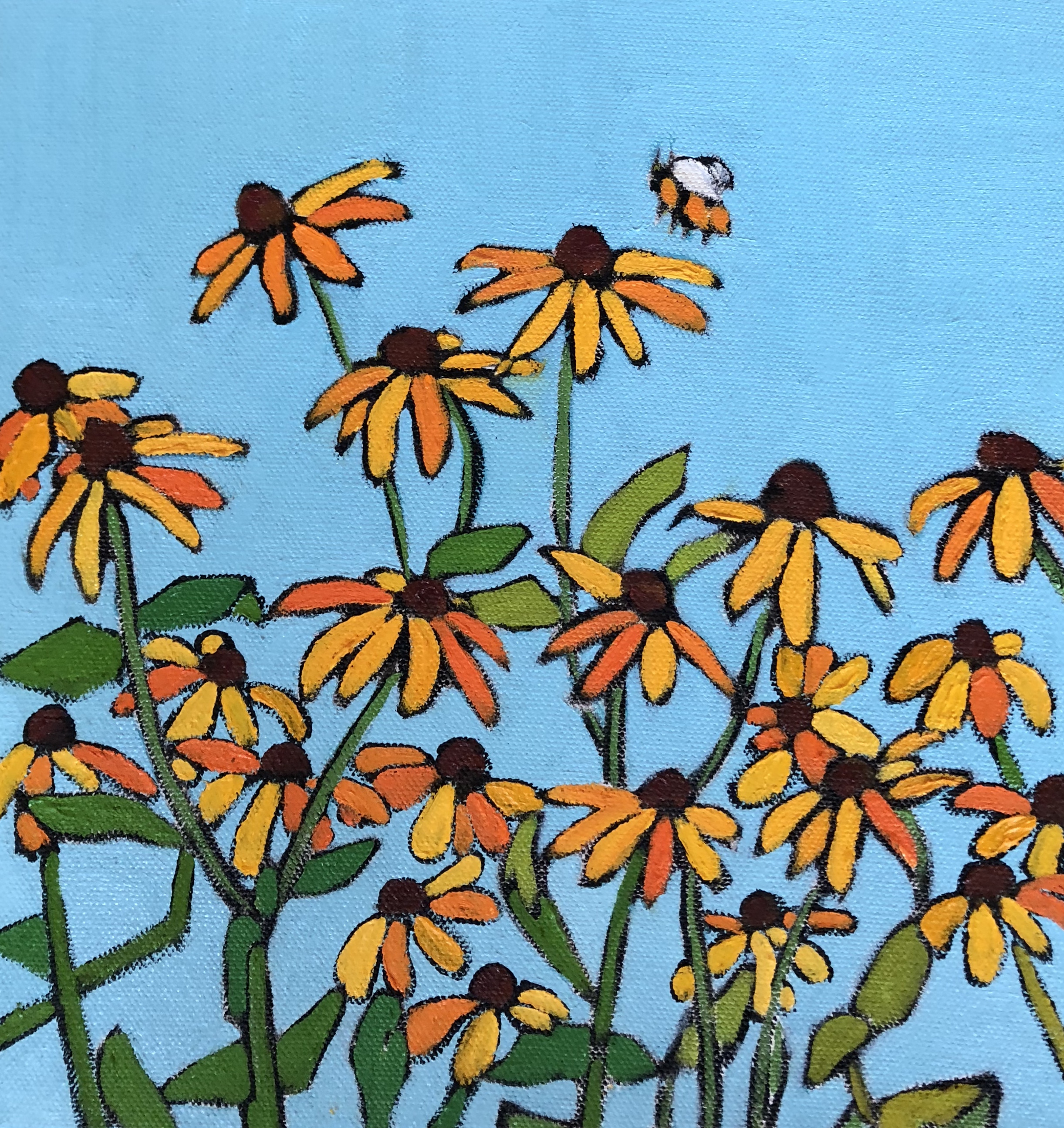 Black Eyed Susan and Bumble Bee (I) (10x10)