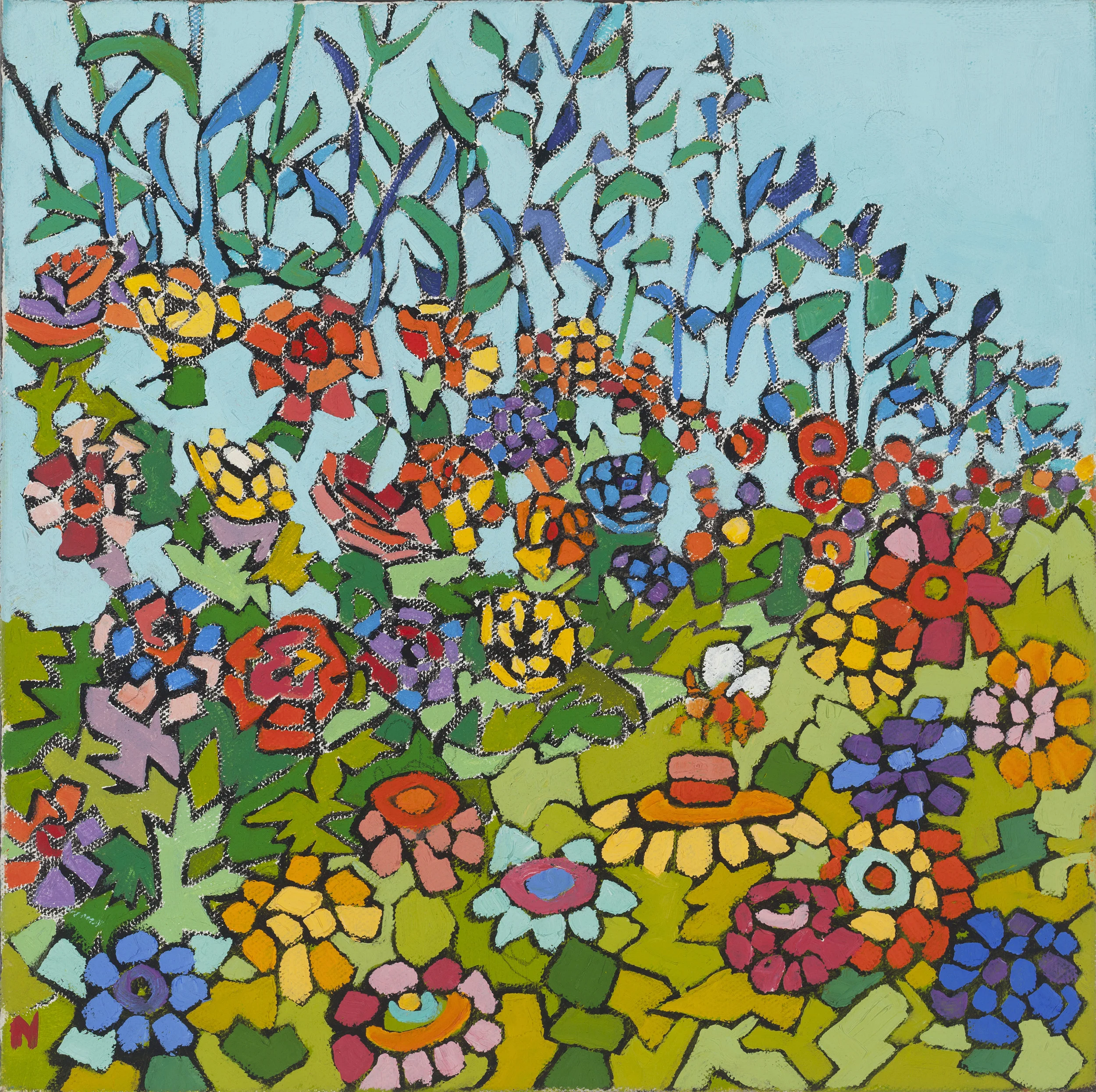 Honey Bee and Summer Bumblebee (II) (12x12)