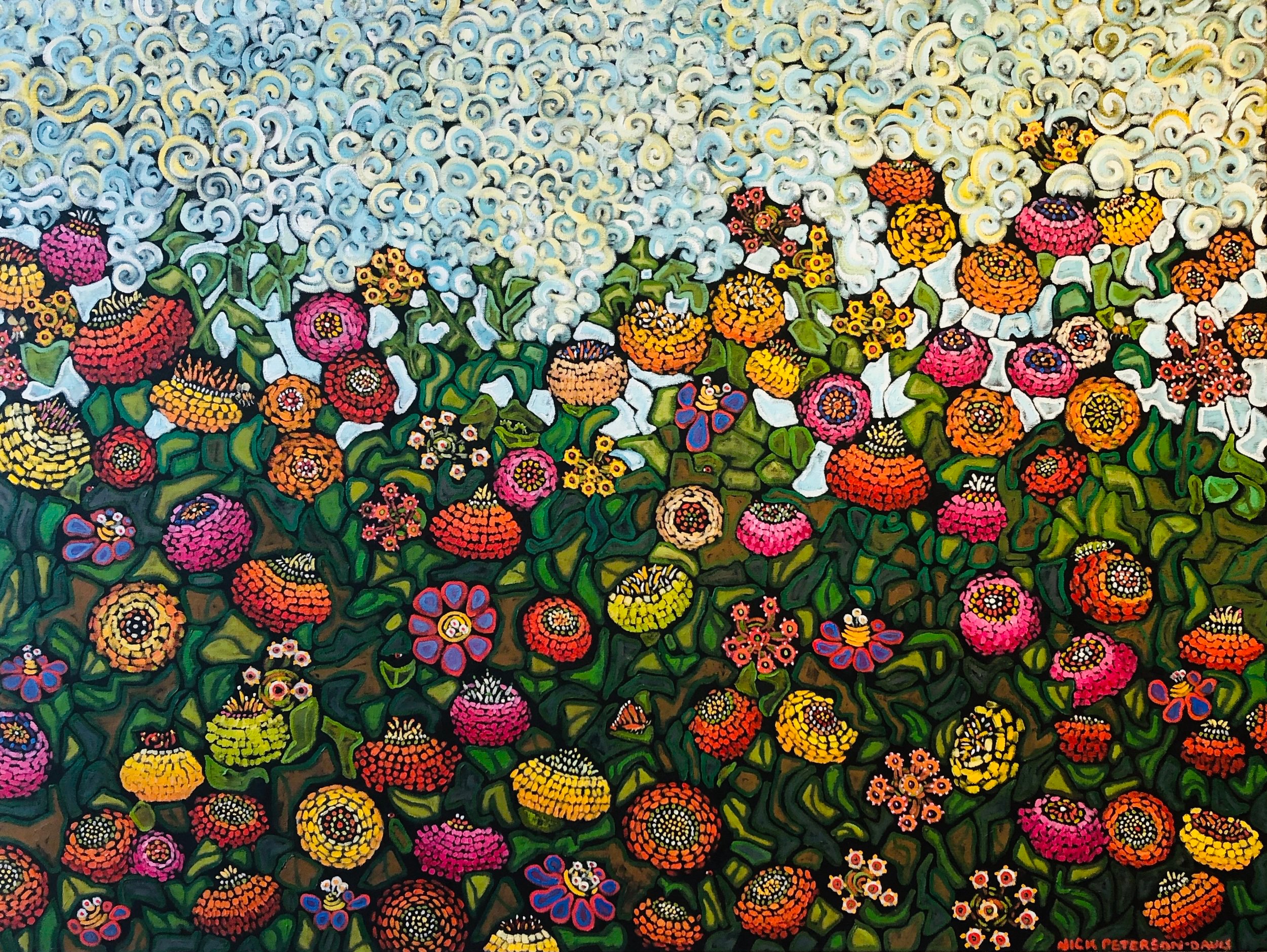 Zinnia II 2019 Oil Painting 36x48