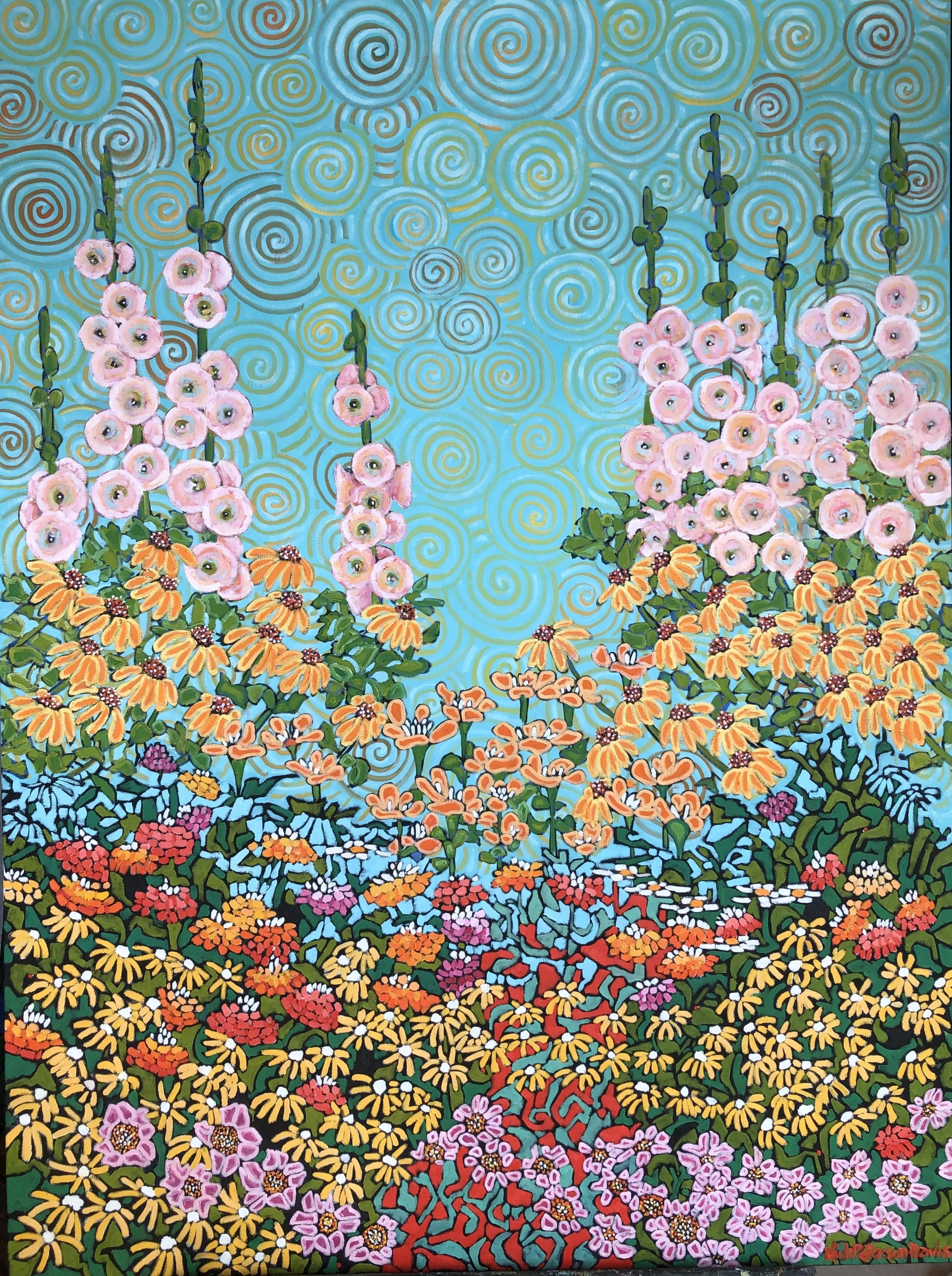 Summer Garden 2019 36x48 Oil Painting