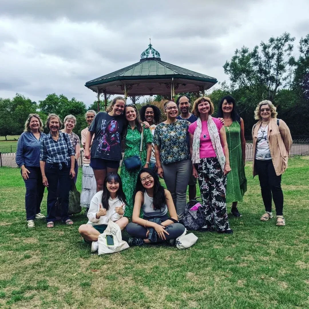 Wonderful group on today's Enchanted Forest walk - a perfect morning of history, meditation &amp; mindfulness (+ tree hugging!)

Part of #LondonUnseen and supported by @mayorofldn

#mindfulwalks #historywalks #freelondon #londonunseen #unseenlondon #