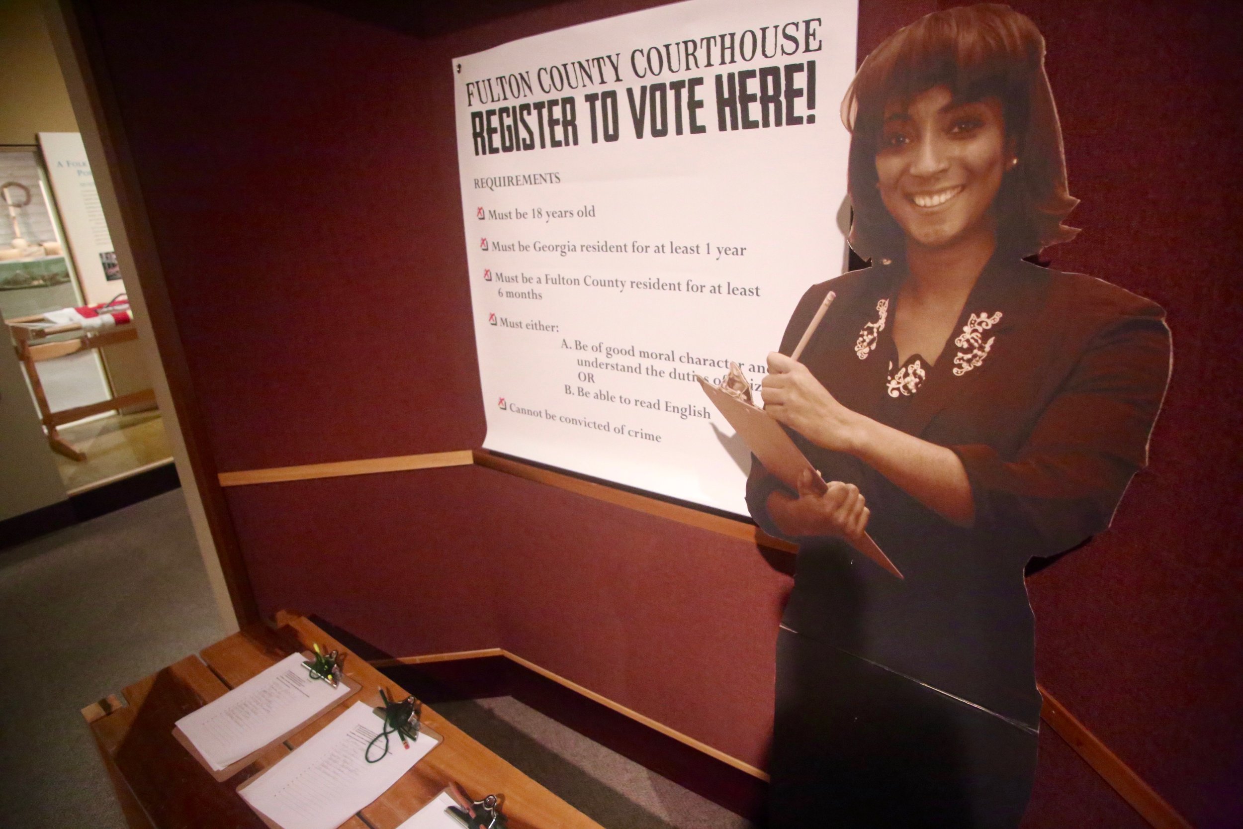 (9) Voter registration station