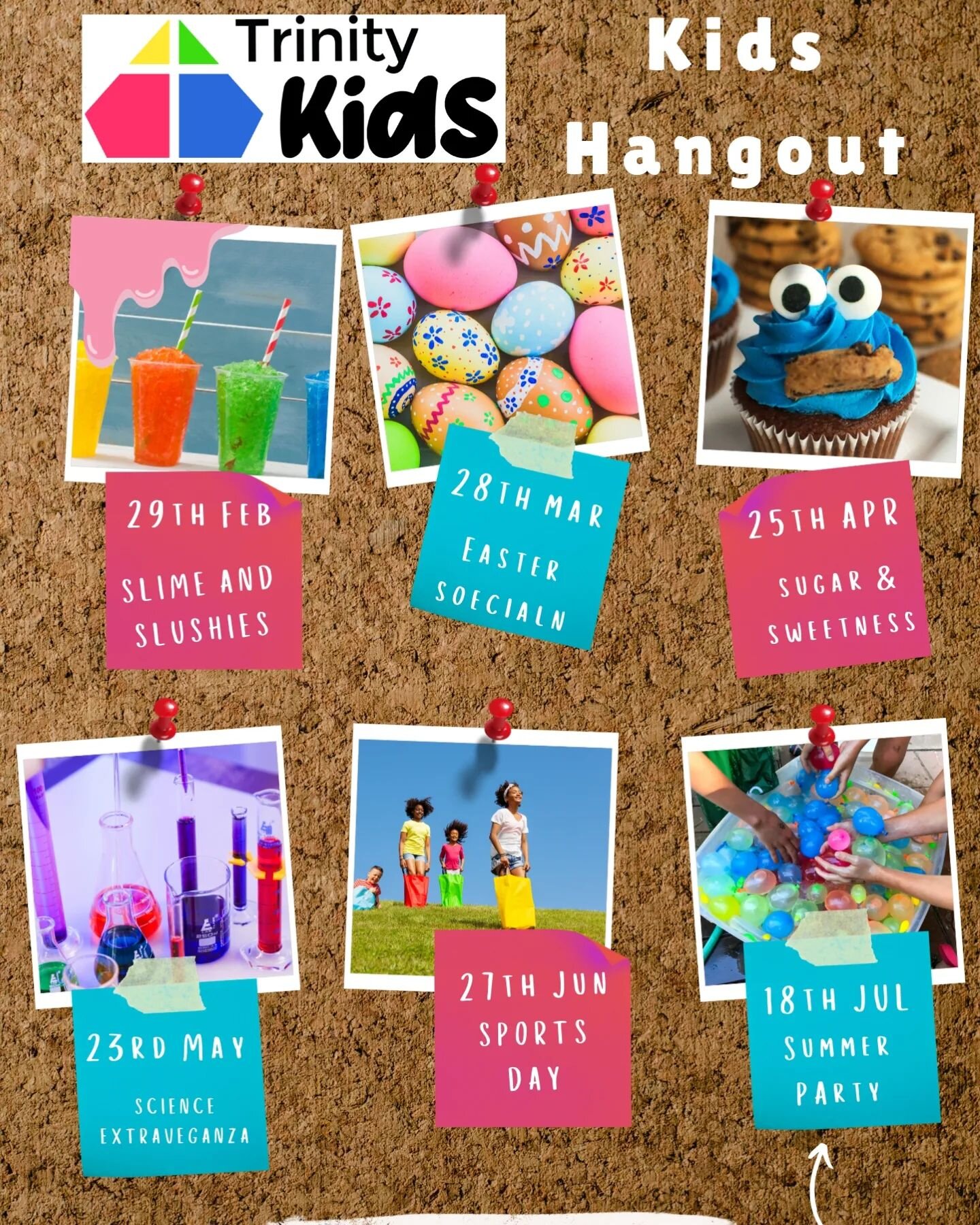 Kids Hangout is back this Thursday 6pm-7pm for kids in school years 4-6!! We're going ALL out with SLIME (yes slime) and SLUSHIES!!!! 🙈