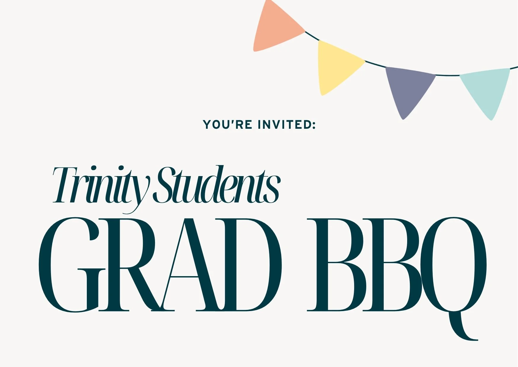 If you're a Trinity Student, and you're a ✨graduate✨ - we want to celebrate you! 
We're gathering all the graduates to finish the year on a bang, so let us know you're coming via the link in our bio 🍔🍗