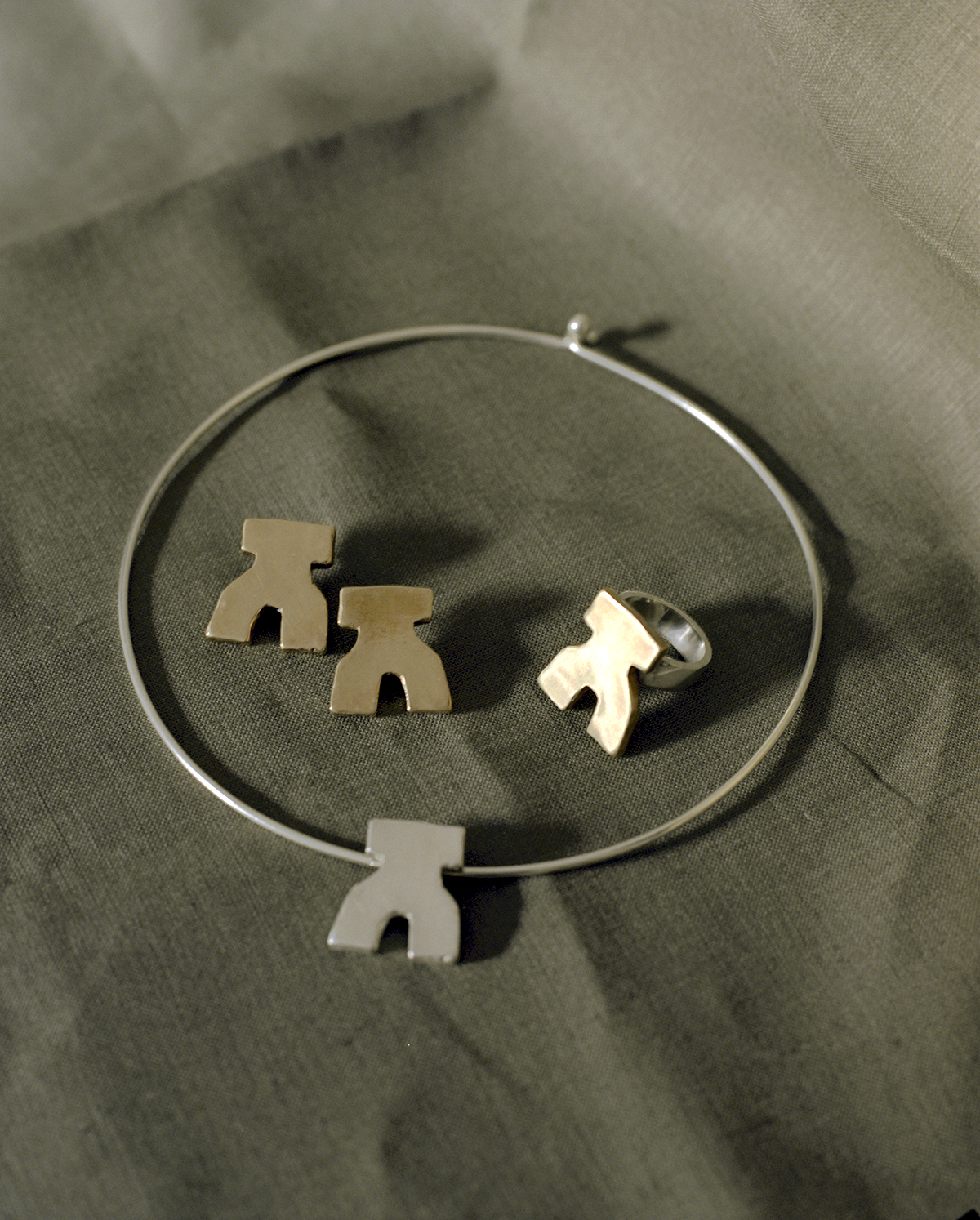aeand studio limited edition arch earrings arch necklet arch ring