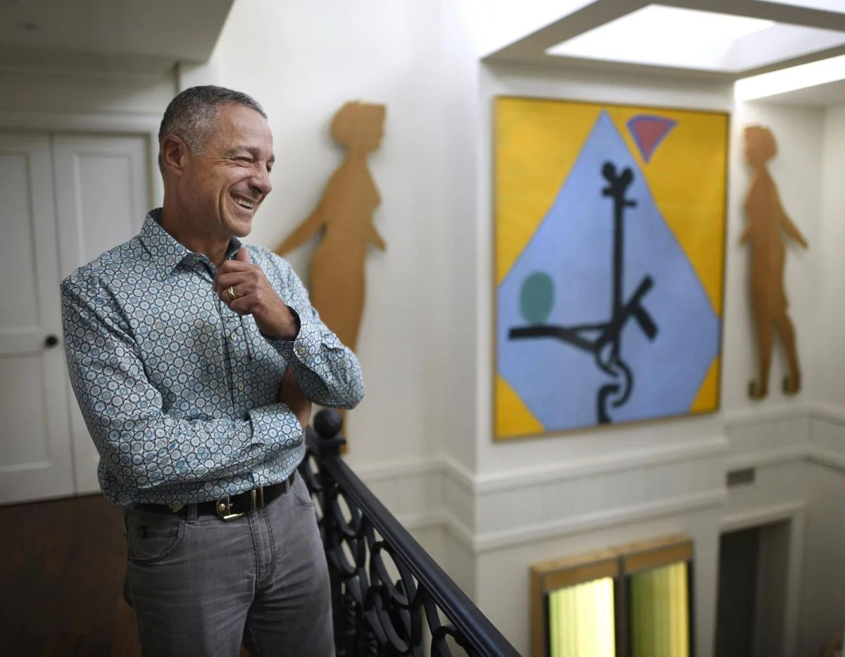 Edward Schwartz is photographed with some of the art that are in his and his wife Marla's, personal collection, on June 21, 2017. Photo by Fred Lum, The Globe & Mail