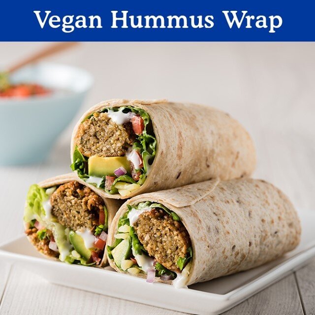 Nothing beats a nutritious + delicious lunch! Here's one you can whip up in minutes: ⁠
⁠
1. Grab your favorite wrap base⁠
2. Spread Jaffa hummus all around it (our hummus with paprika &amp; oil would be delish!)⁠
3. Add greens, falafel, and all of yo