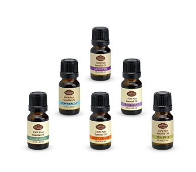 Aromatherapy Top 6 Essential Oil Gift Set Sampler Kit