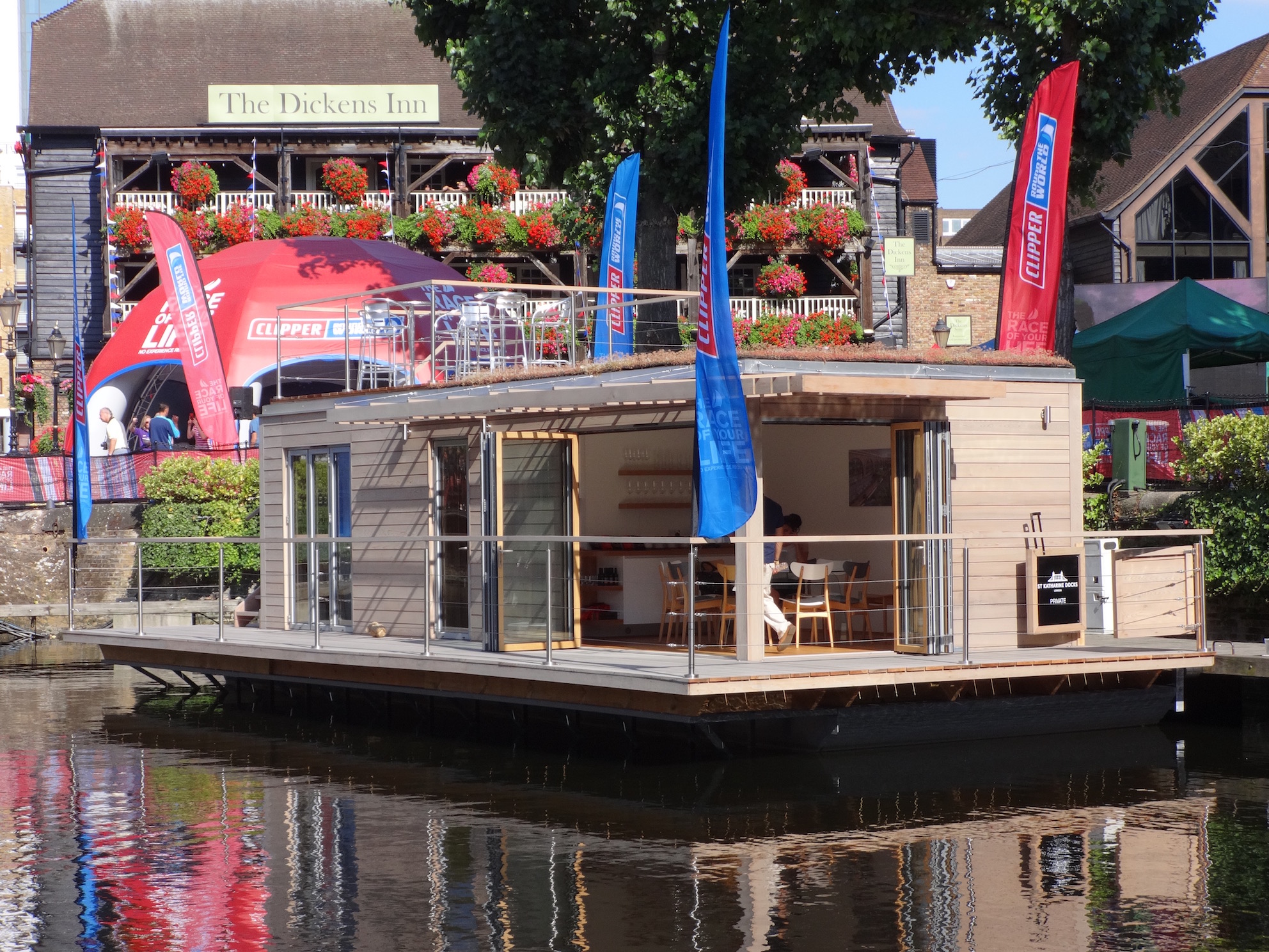 Floating office at Dickens Inn