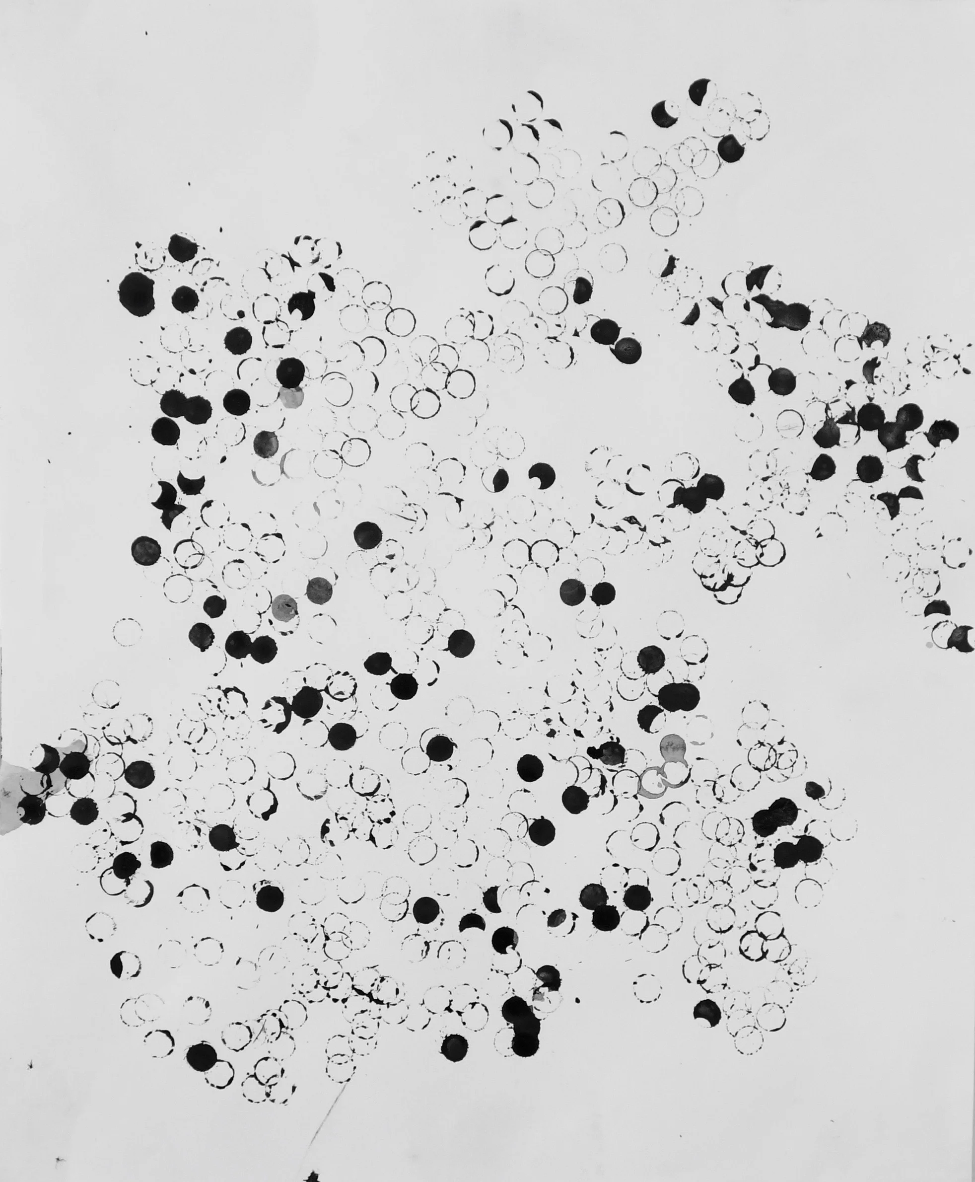 Cap Systems Series - Molecular, 2016. 18"x24" Ink on paper ©kellycorrell
