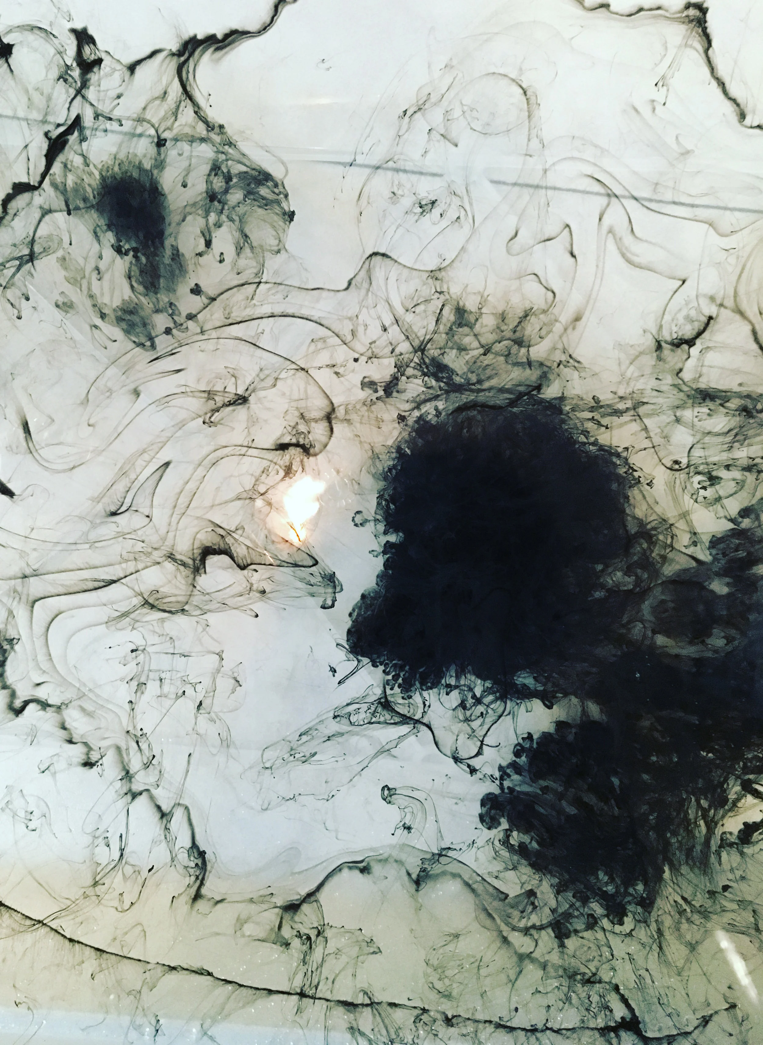 Cloud Formation, 2017 Photograph - Ink flows on water ©kellycorrell