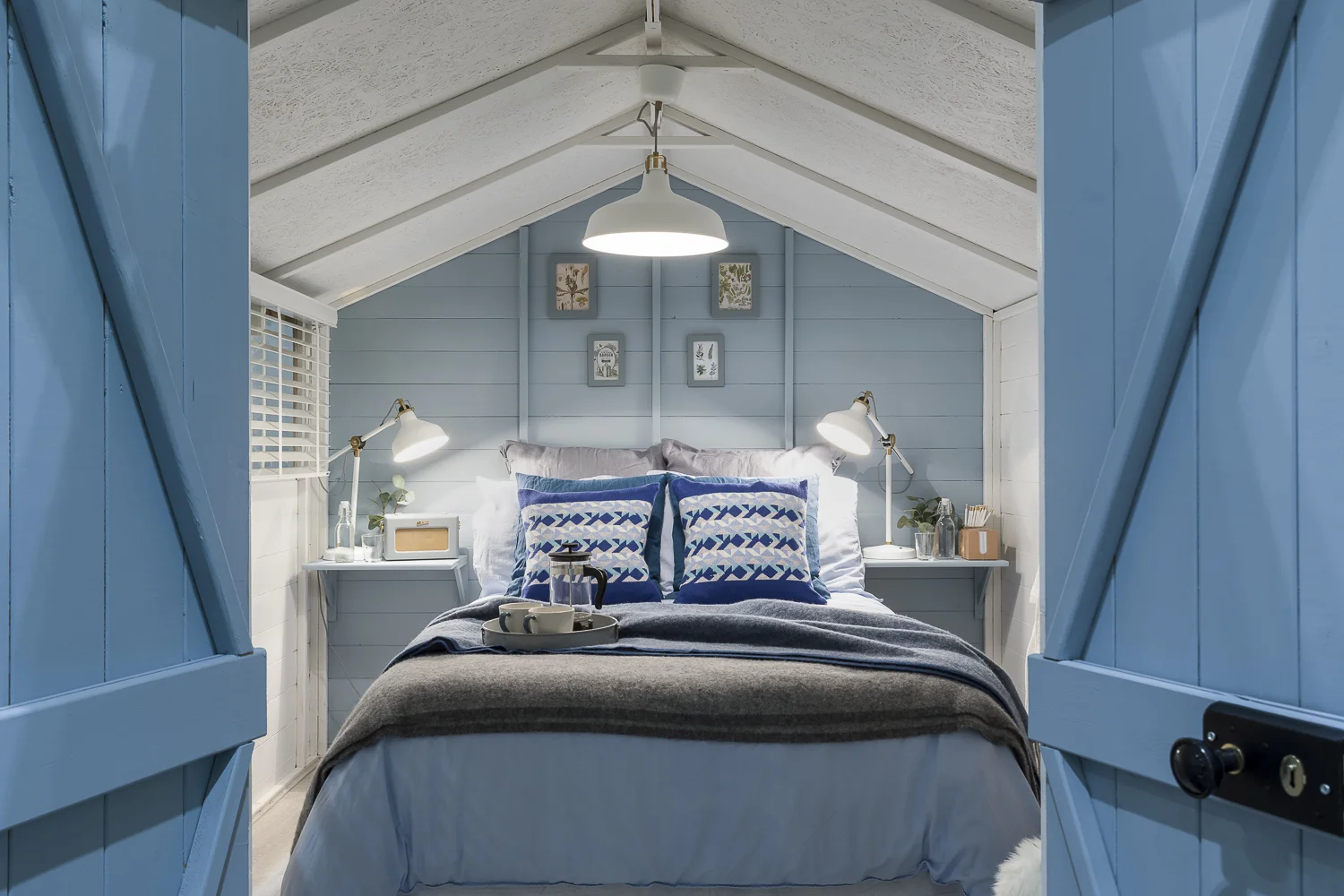 The finished boutique bedroom