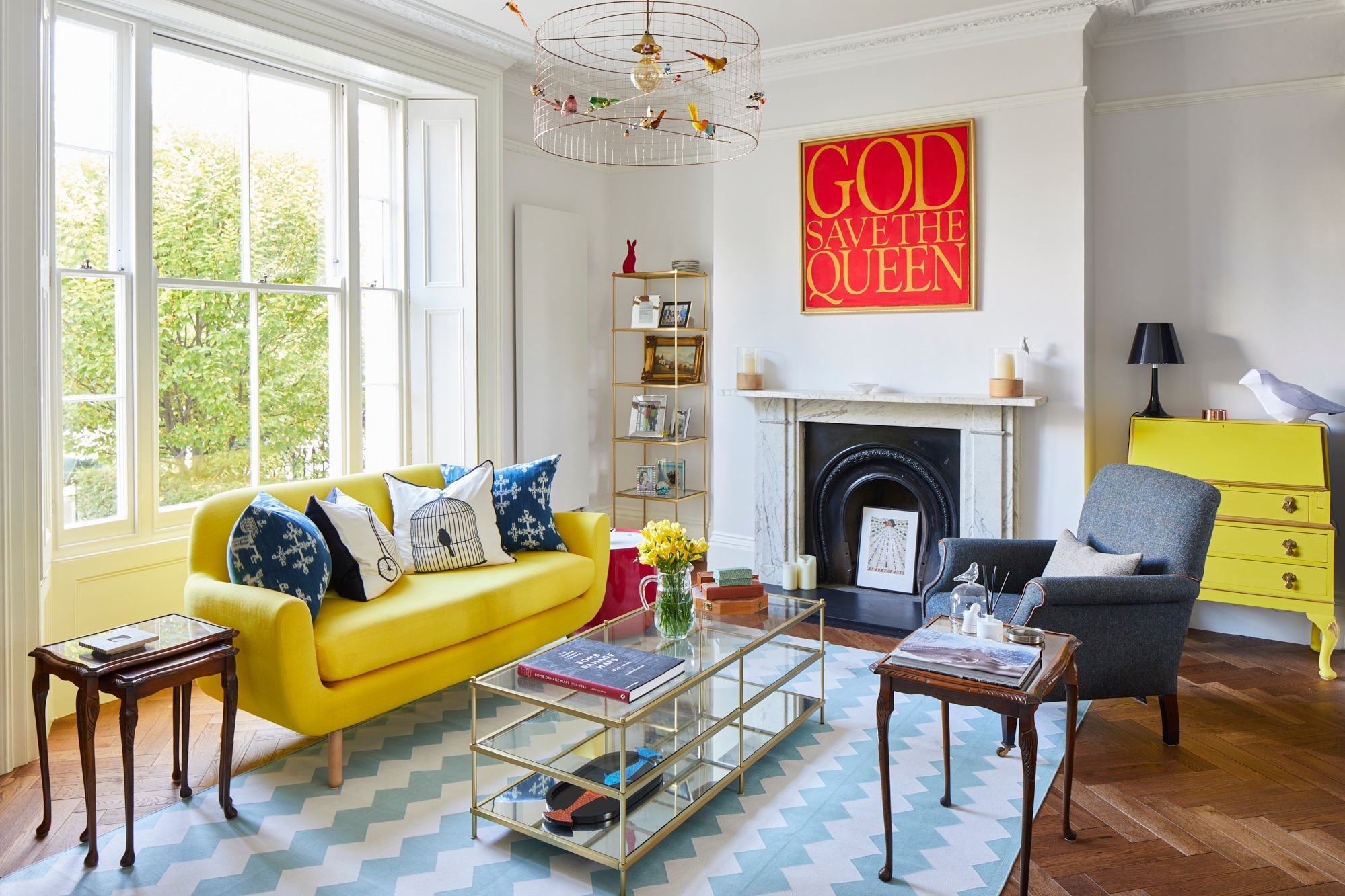 Eclectic interior design in London town house