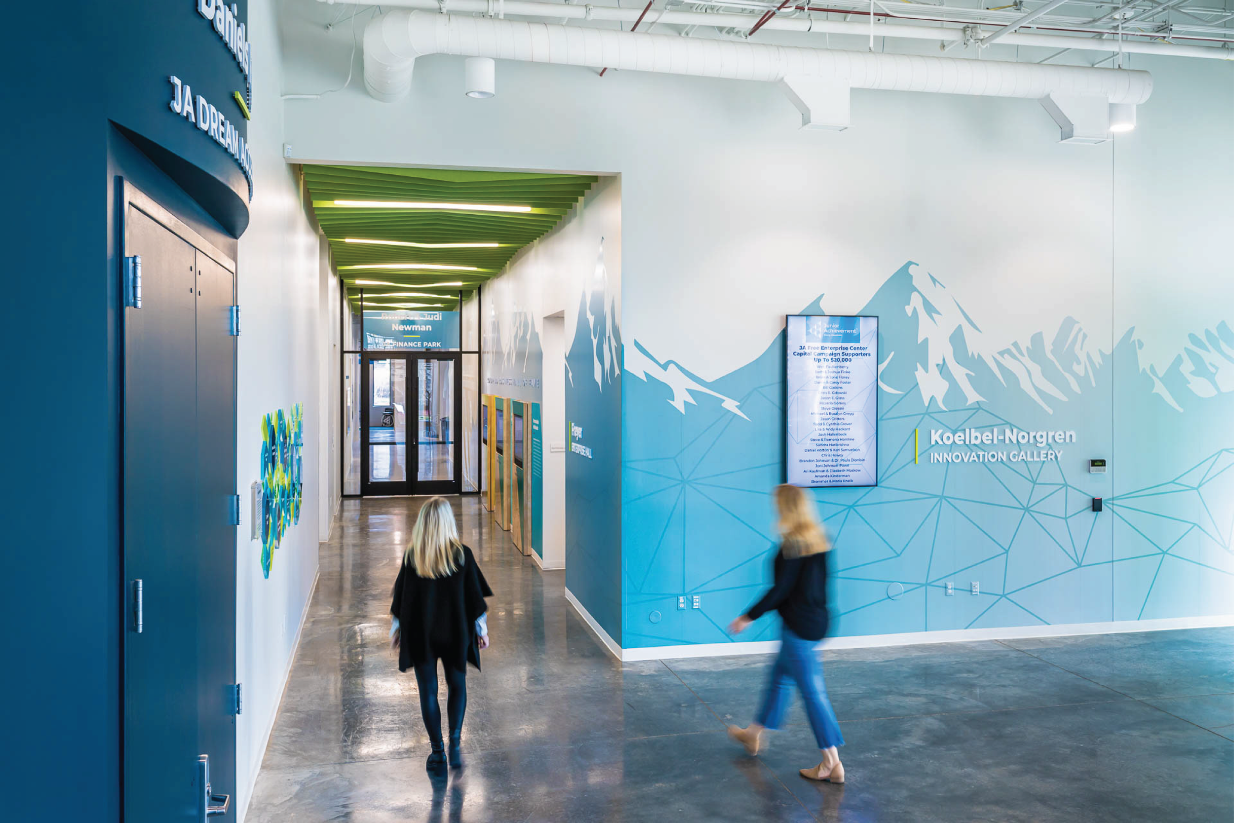    Donor Recognition | Experiential Graphic Design | Branded Placemaking | Fabrication Management     PROJECT ROLE  Creative Director &amp; Lead Designer    CLIENT  Junior Achievement    LOCATION  Denver, CO    COMPLETED  Spring 2023    DESIGN SUPPOR